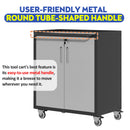 Heavy Duty Metal Garage Storage Cabinet With Wheels Sturdy Tool Organizer