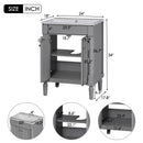 Bathroom Vanity With Top Sink, 2-Tier Modern Bathroom Storage Cabinet