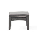 Honolulu - Modern Chat Set of 5 With Wicker - Gray / Silver