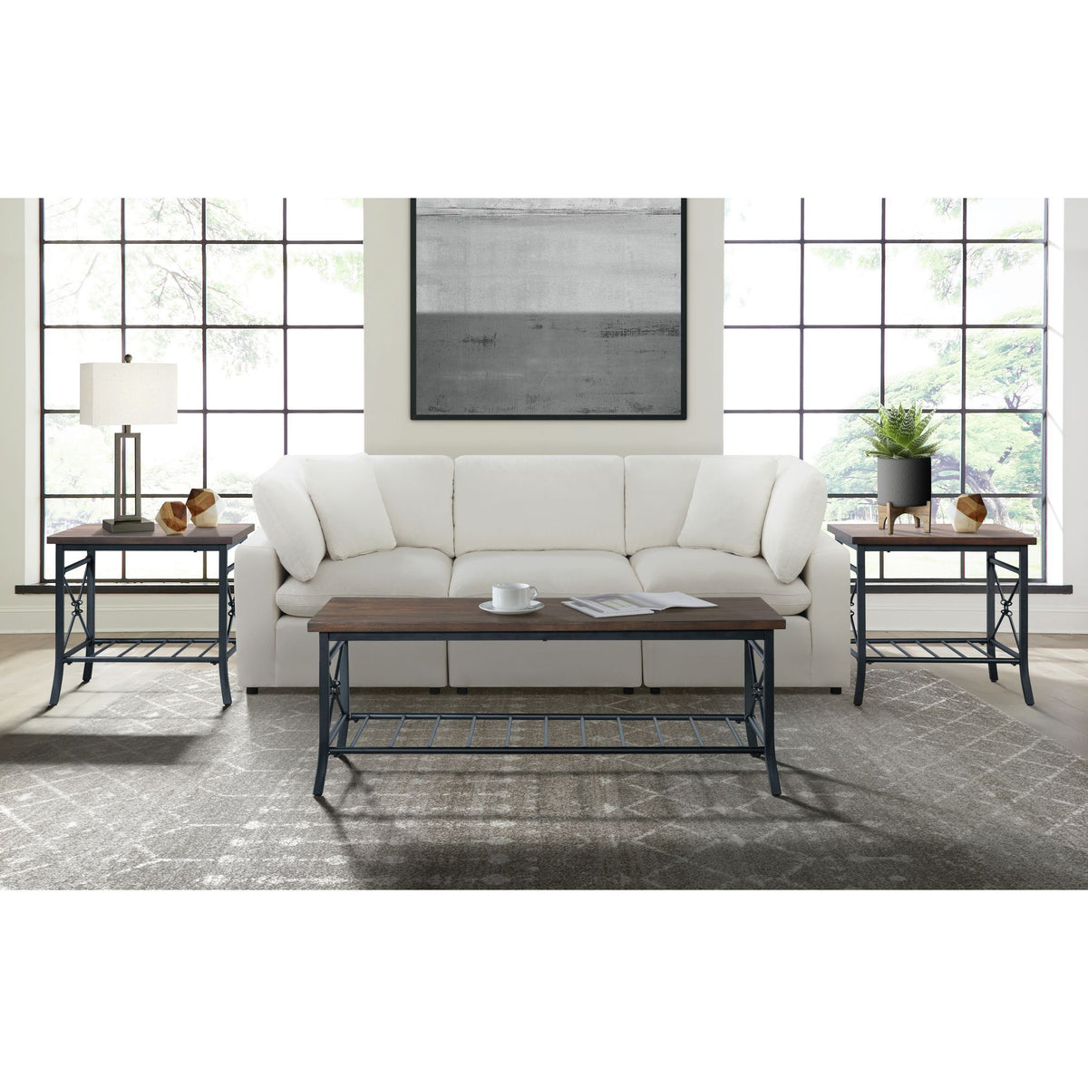 Mica Three Pack Occasional Set in Brown by Elements International, view 3