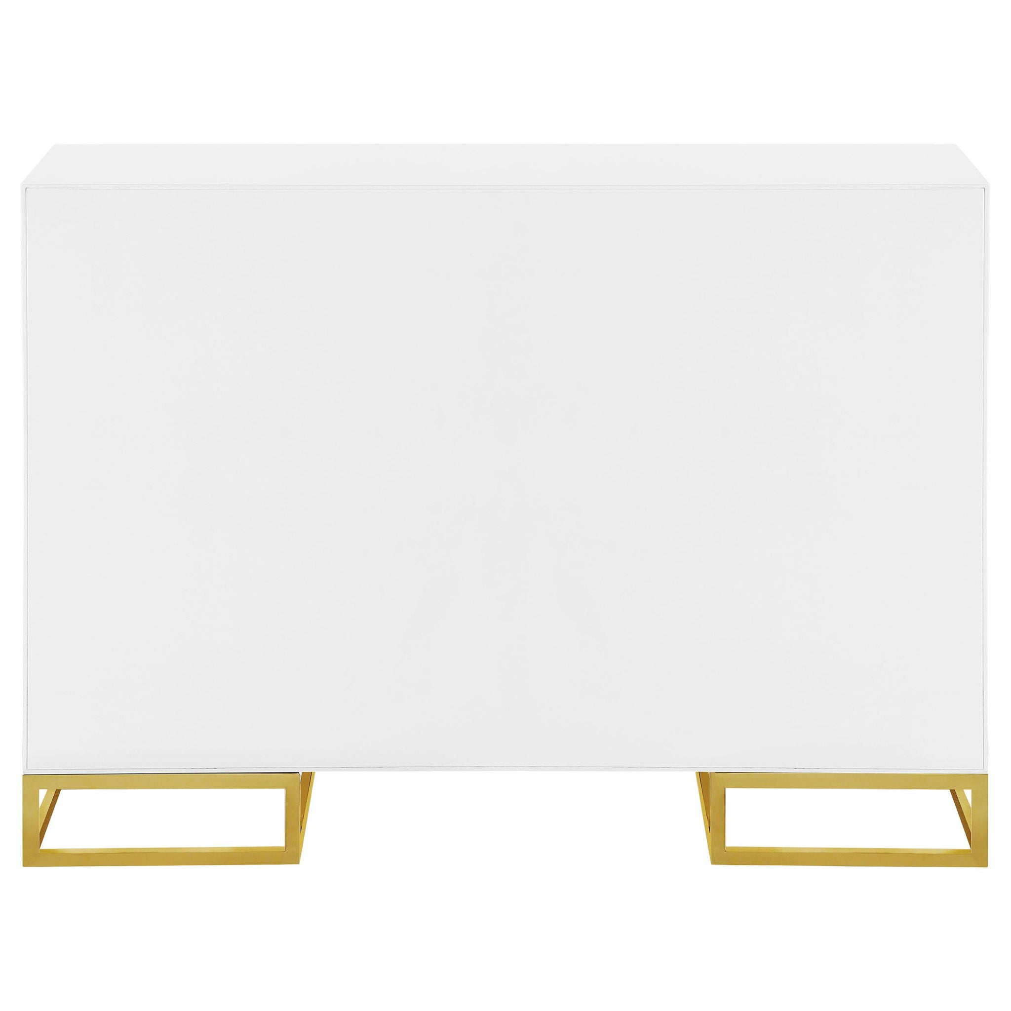 Elsa 2-door Wood Storage Accent Cabinet White and Gold