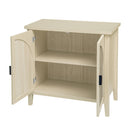 Rattan 2 Door Cabinet, Suitable For Bedroom - Natural
