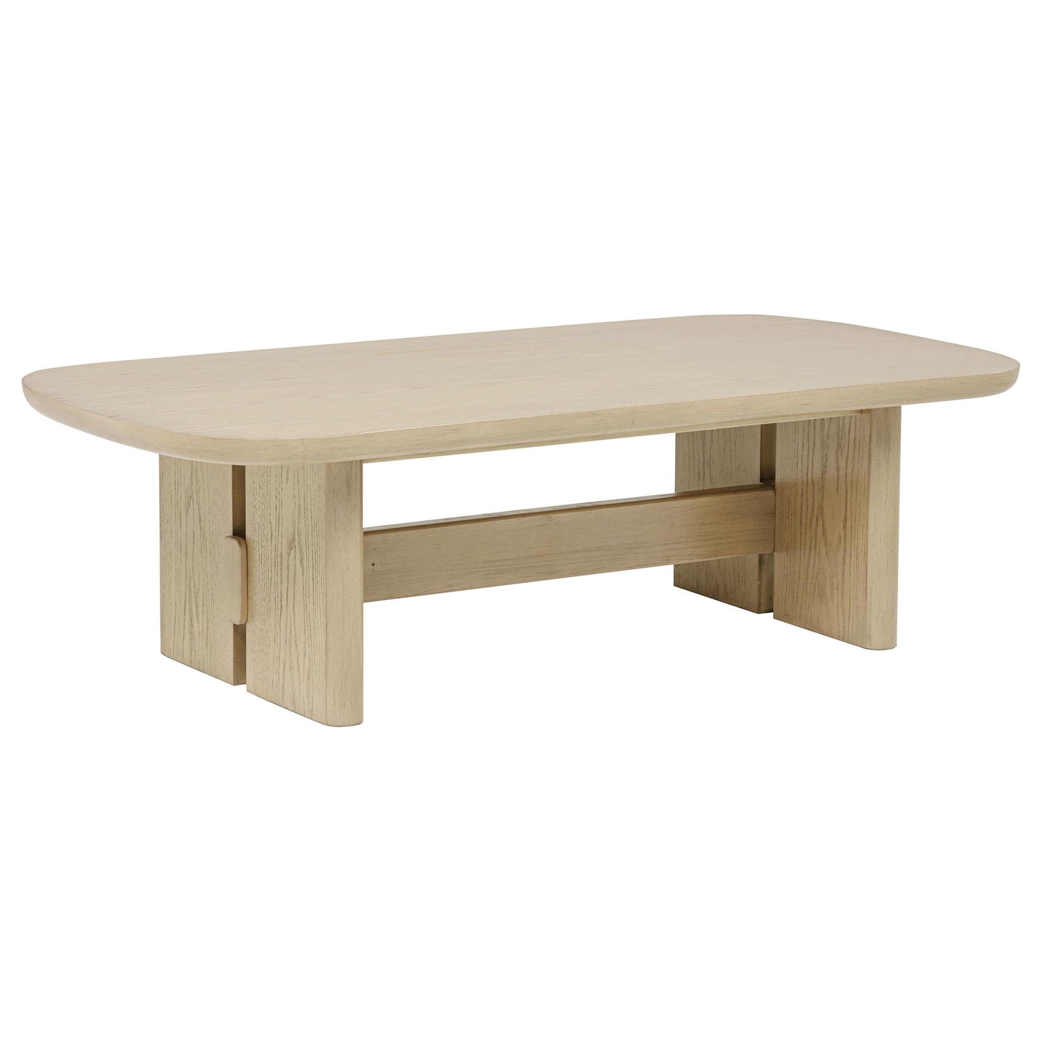 Kailani 2-piece Coastal Coffee and End Table Set Beige Oak - Atlantic Fine Furniture Melbourne FL