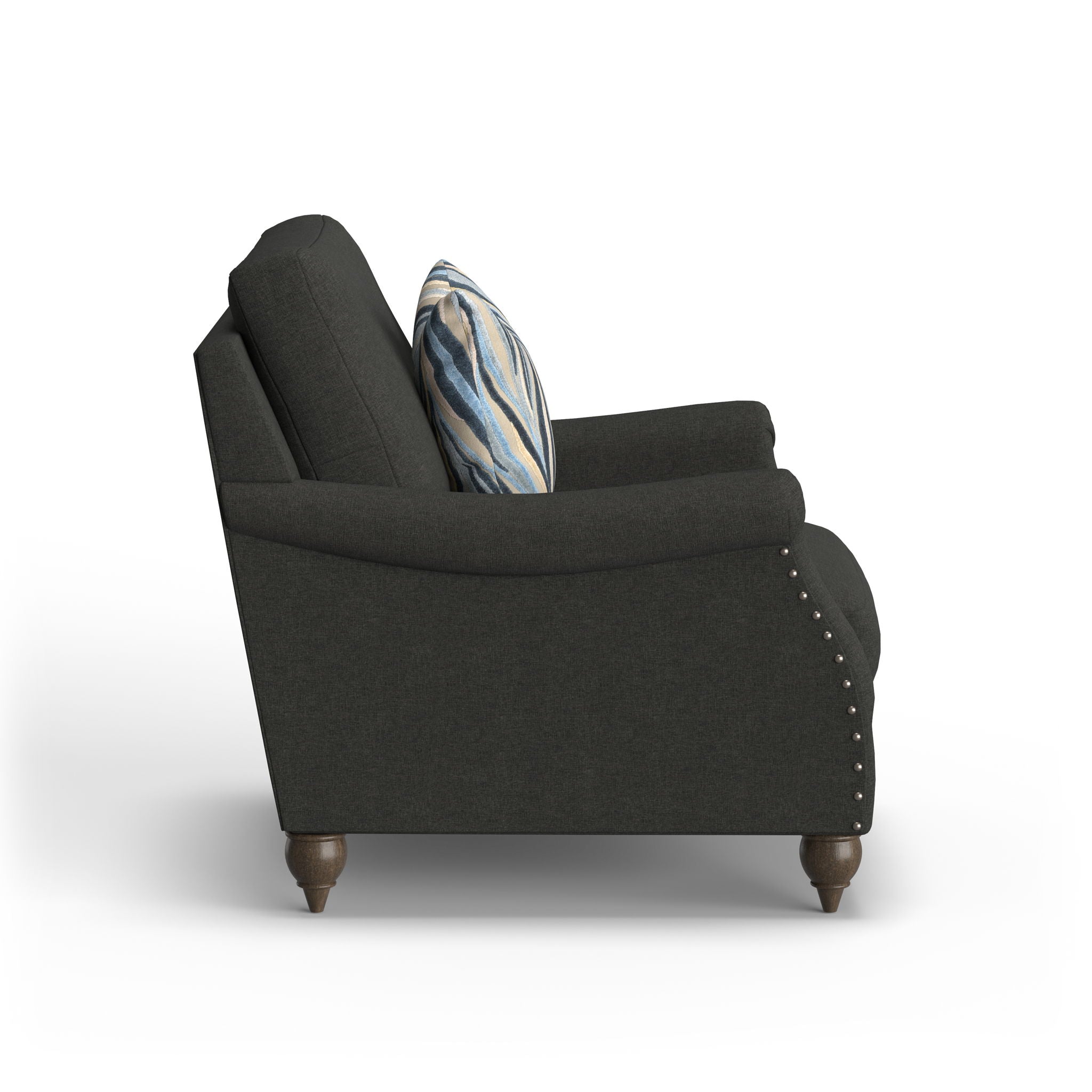 Veda - Fabric Chair With Nailhead Trim
