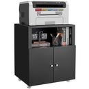 Home Office Printer Stand With Wheels And File Cabinet