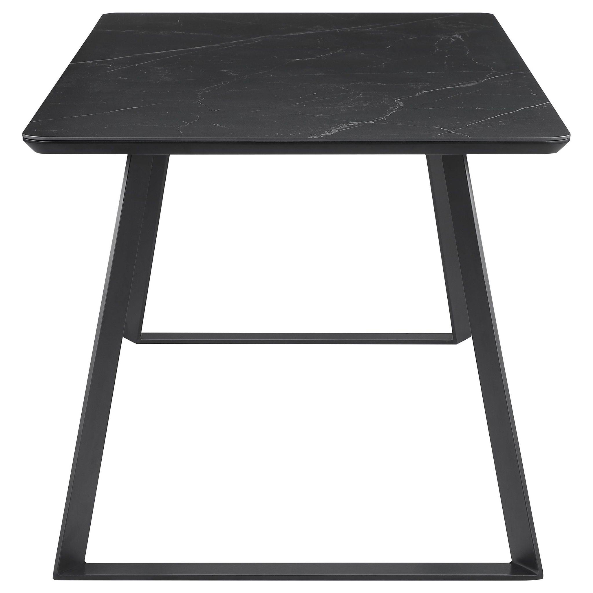 Smith Rectangular 71-inch Ceramic Top Dining Table Black