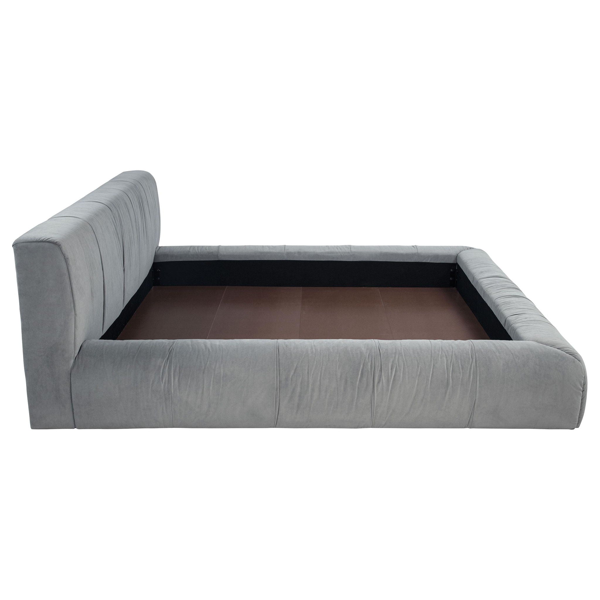 Wilshire Upholstered Eastern King Platform Bed Grey