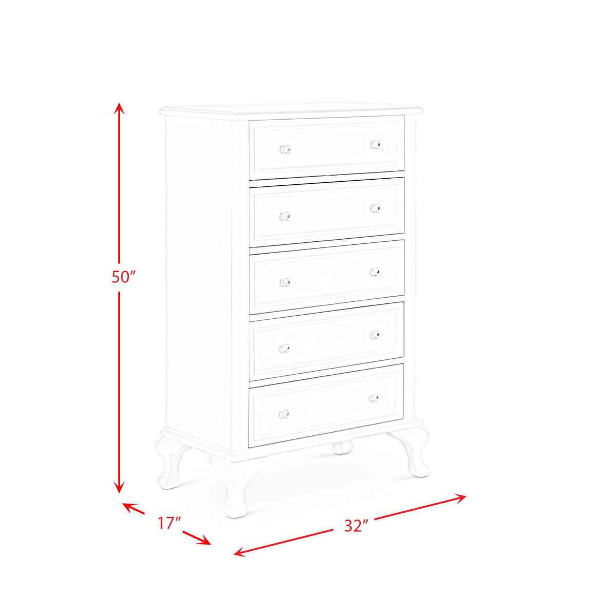 Jesse Chest in White by Elements International, view 5