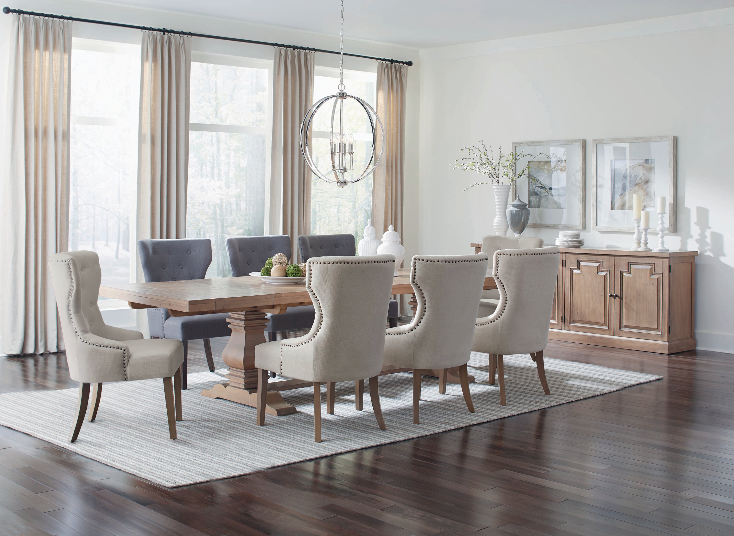 Florence 126-inch Extension Dining Table Rustic Honey — view 13