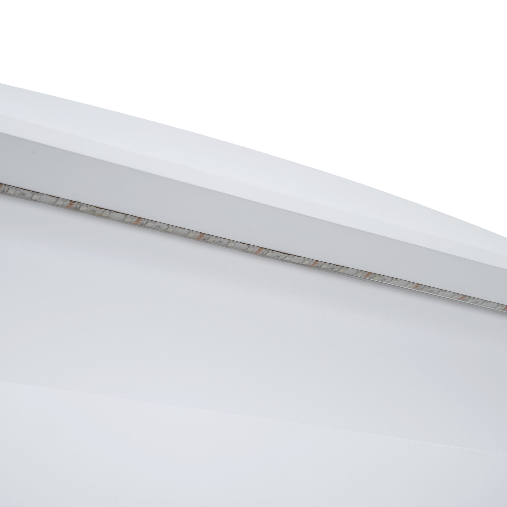 Twin Size Platform Bed with Storage LED Headboard, Twin Size Trundle and 3 Drawers, White - Atlantic Fine Furniture Melbourne FL