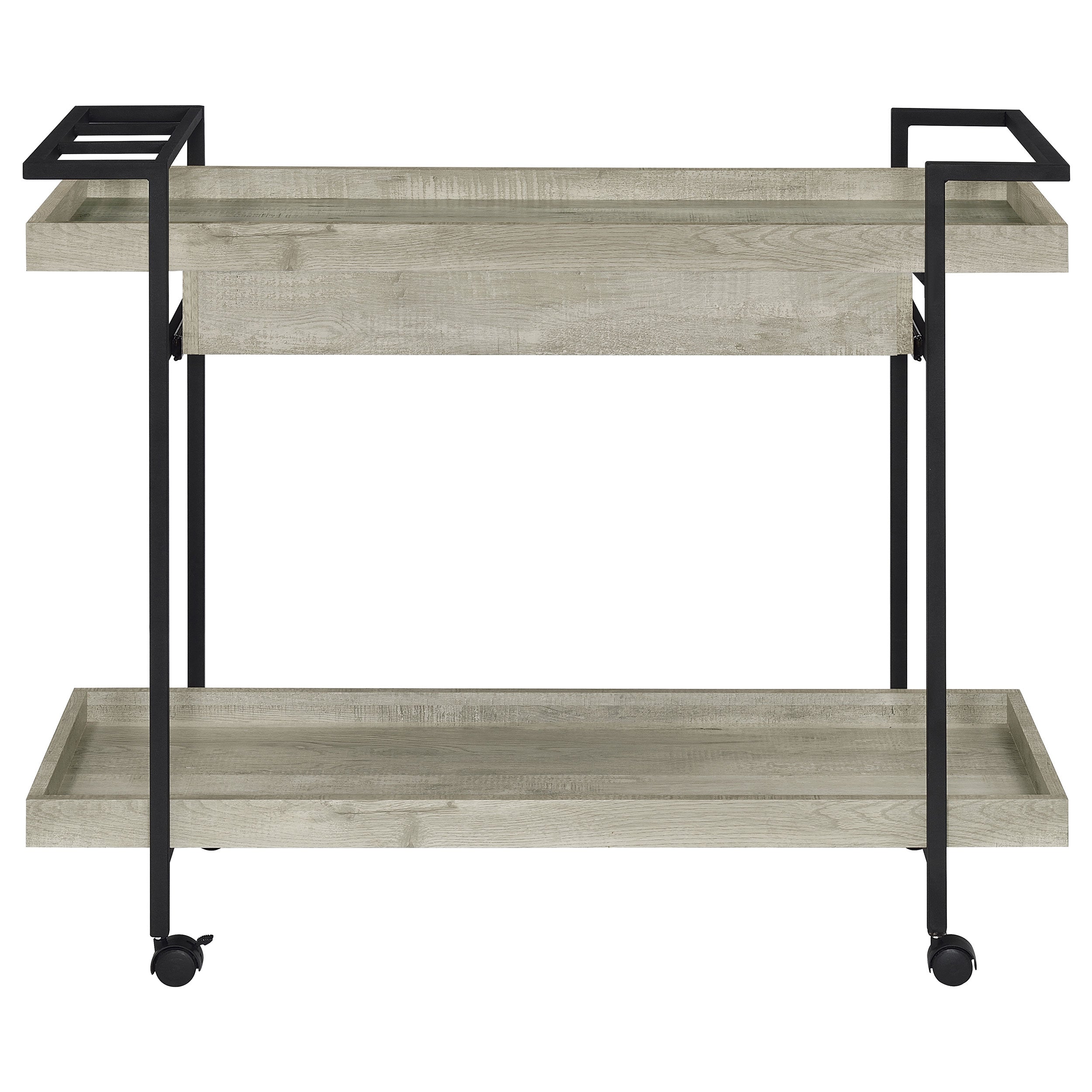 Ventura 1-drawer Engineered Wood Bar Cart Grey Driftwood — view 7