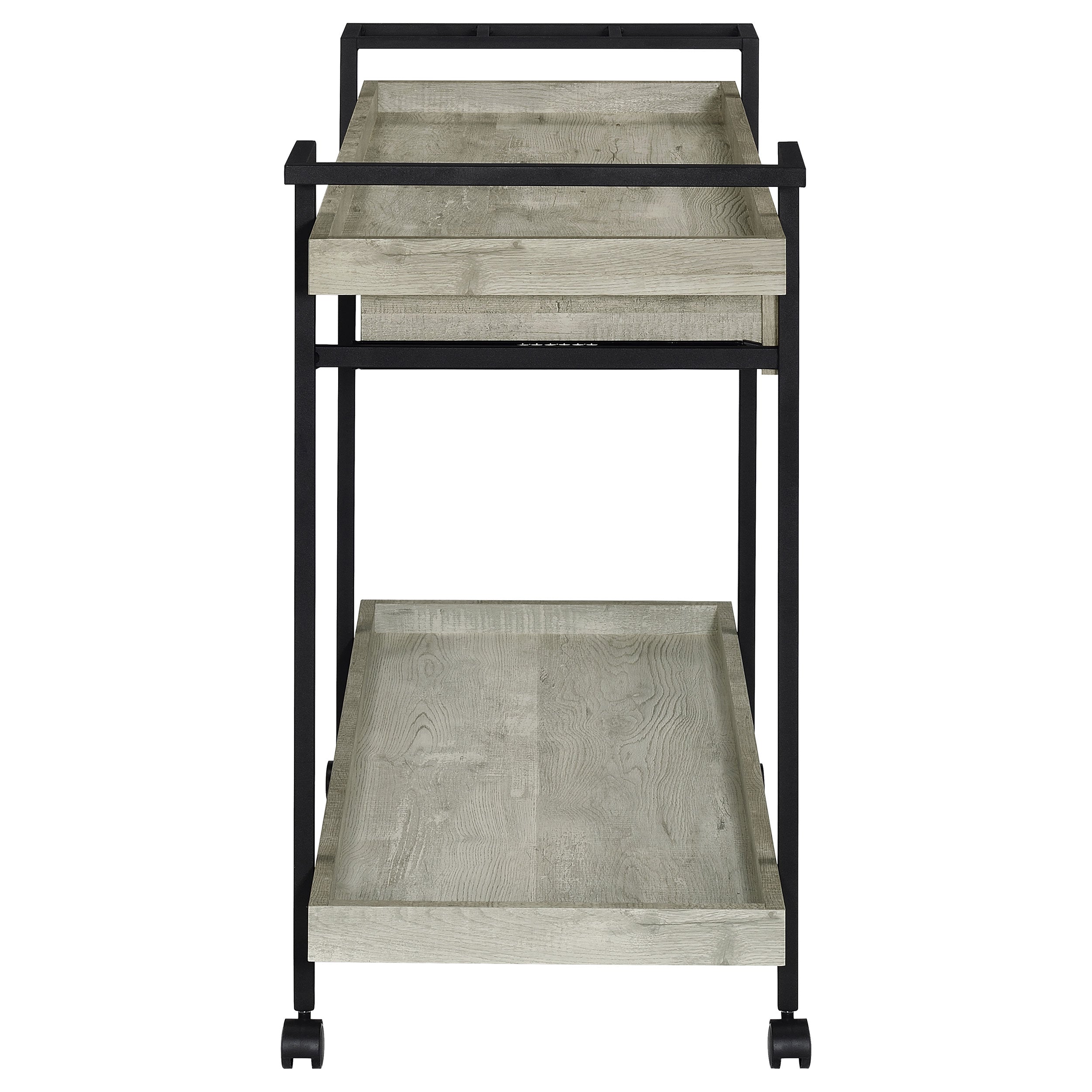 Ventura 1-drawer Engineered Wood Bar Cart Grey Driftwood — view 8
