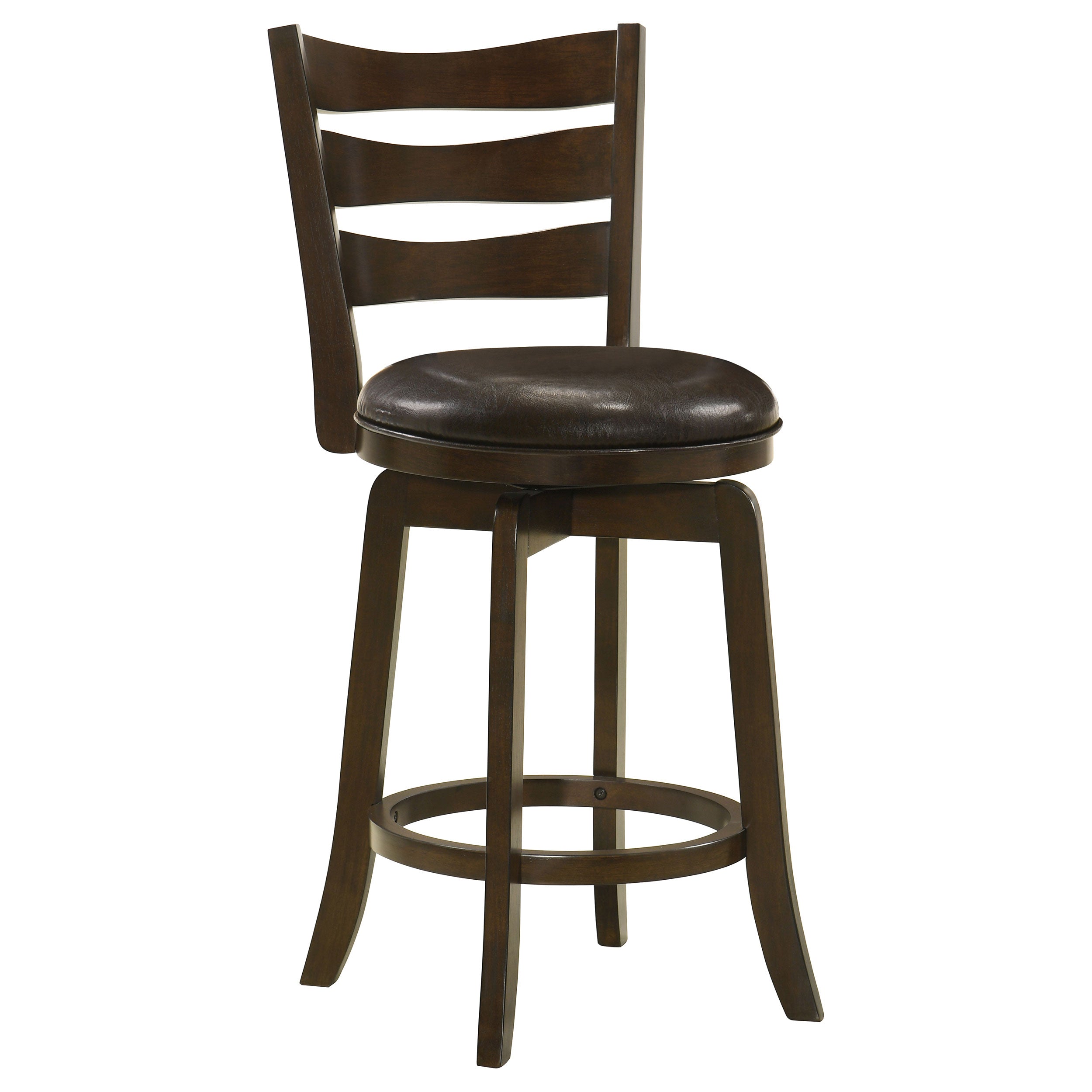 Murphy Wood Counter Height Swivel Bar Chair Dark Brown — view 1