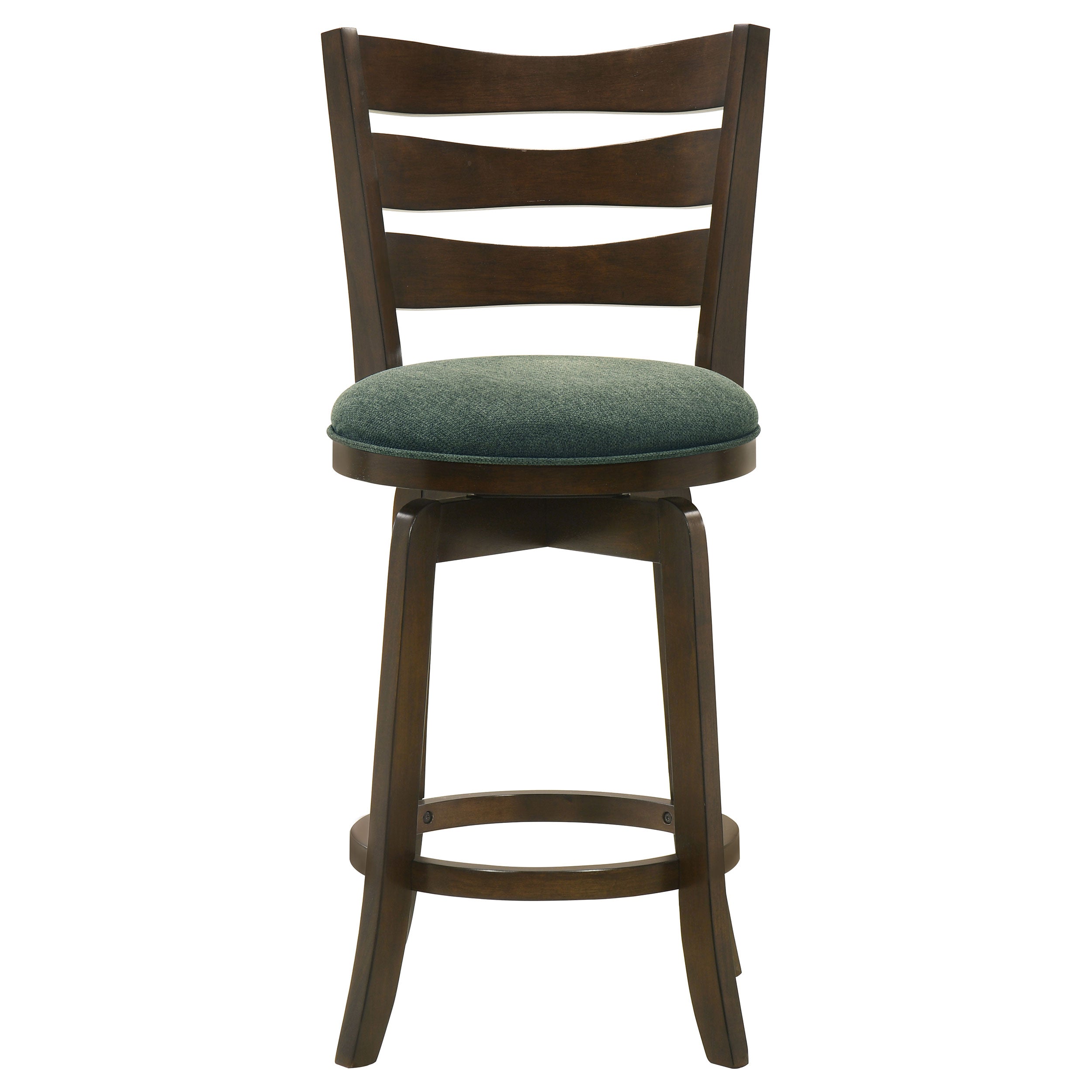 Murphy Wood Counter Height Swivel Bar Chair Hunter Green — view 3