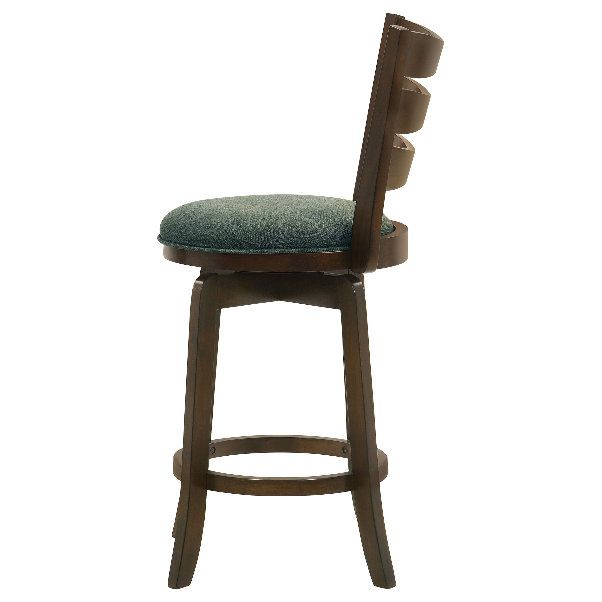 Murphy Wood Counter Height Swivel Bar Chair Hunter Green — view 5