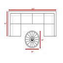 Wicker Outdoor Lounge Set With Cushions And Fire Pit