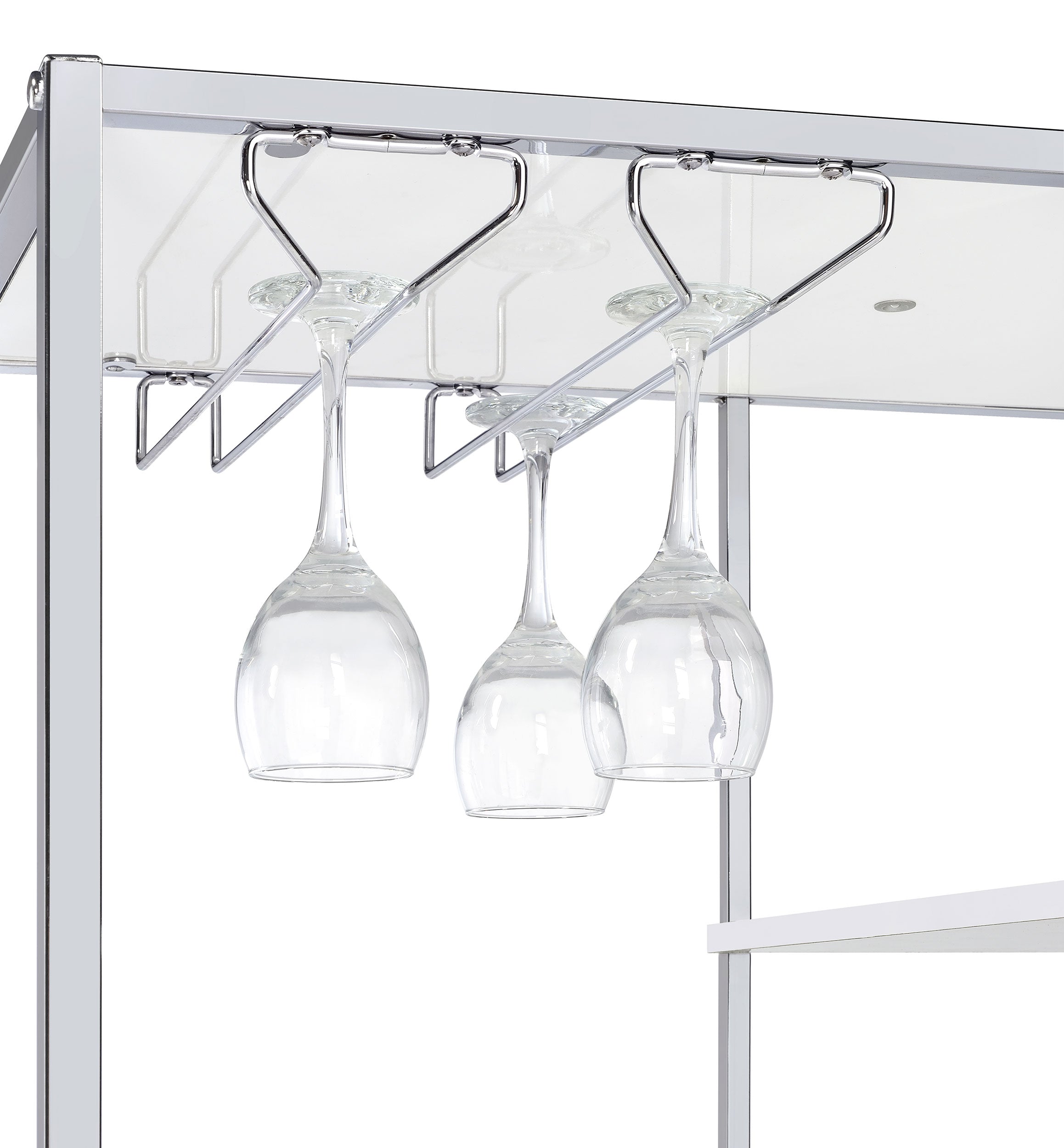 Figueroa 5-shelf LED Wine Storage Bar Cabinet White High Gloss — view 13