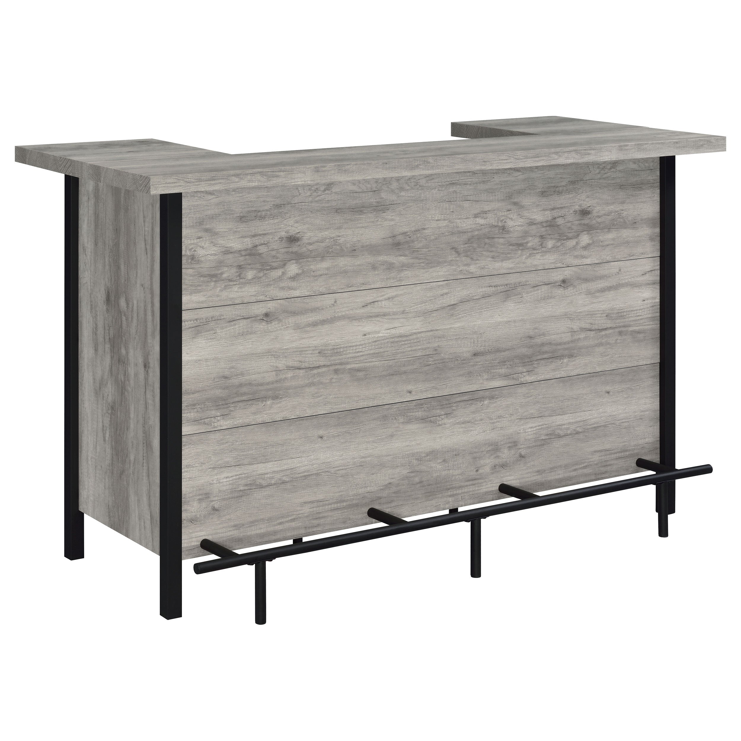 Bellemore Freestanding Home Bar Wine Cabinet Grey Driftwood — view 1