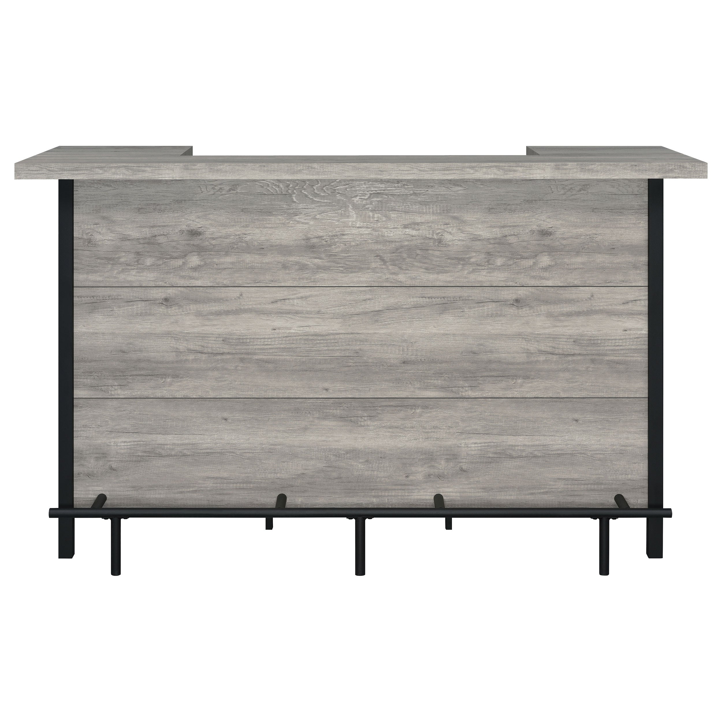 Bellemore Freestanding Home Bar Wine Cabinet Grey Driftwood — view 4