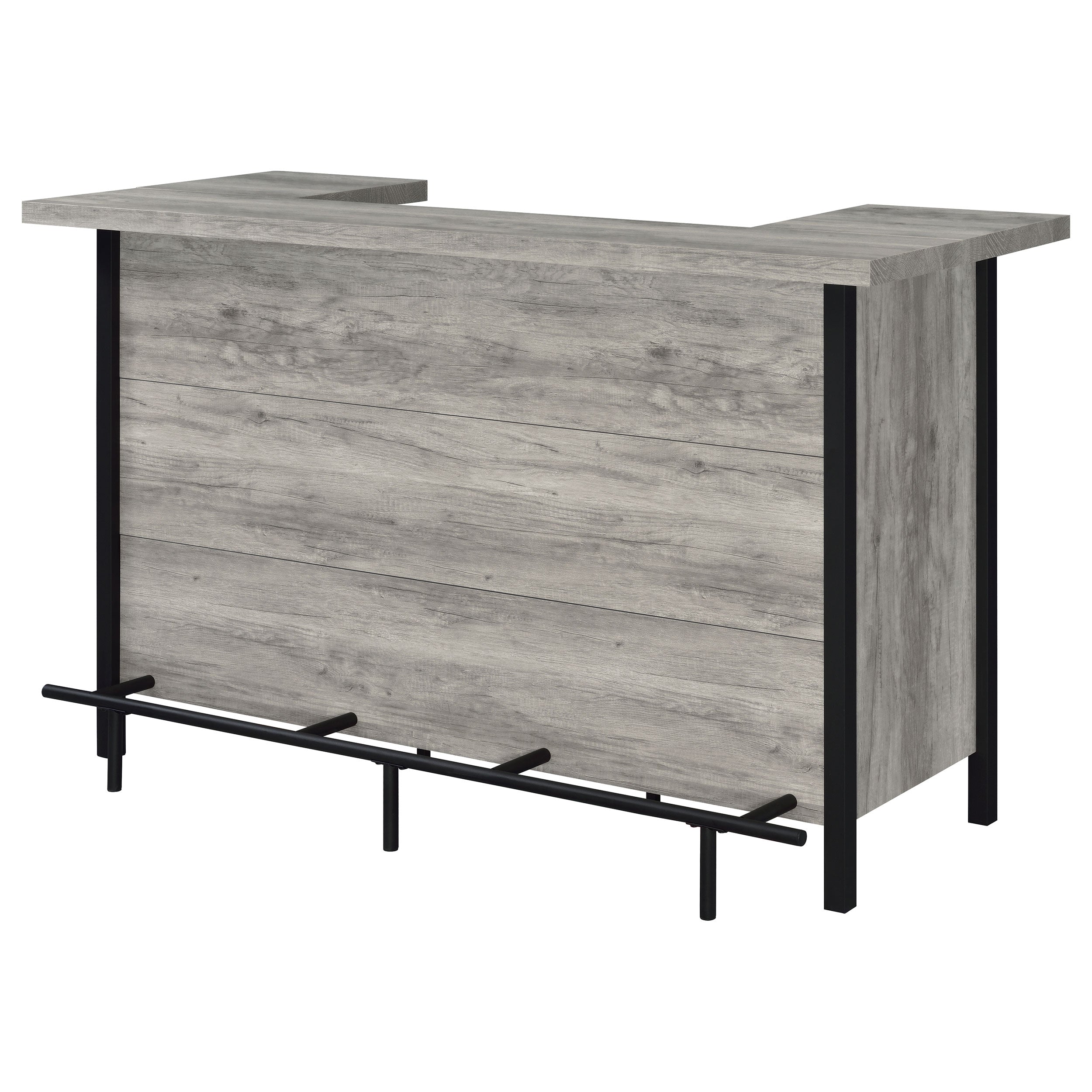 Bellemore Freestanding Home Bar Wine Cabinet Grey Driftwood — view 5