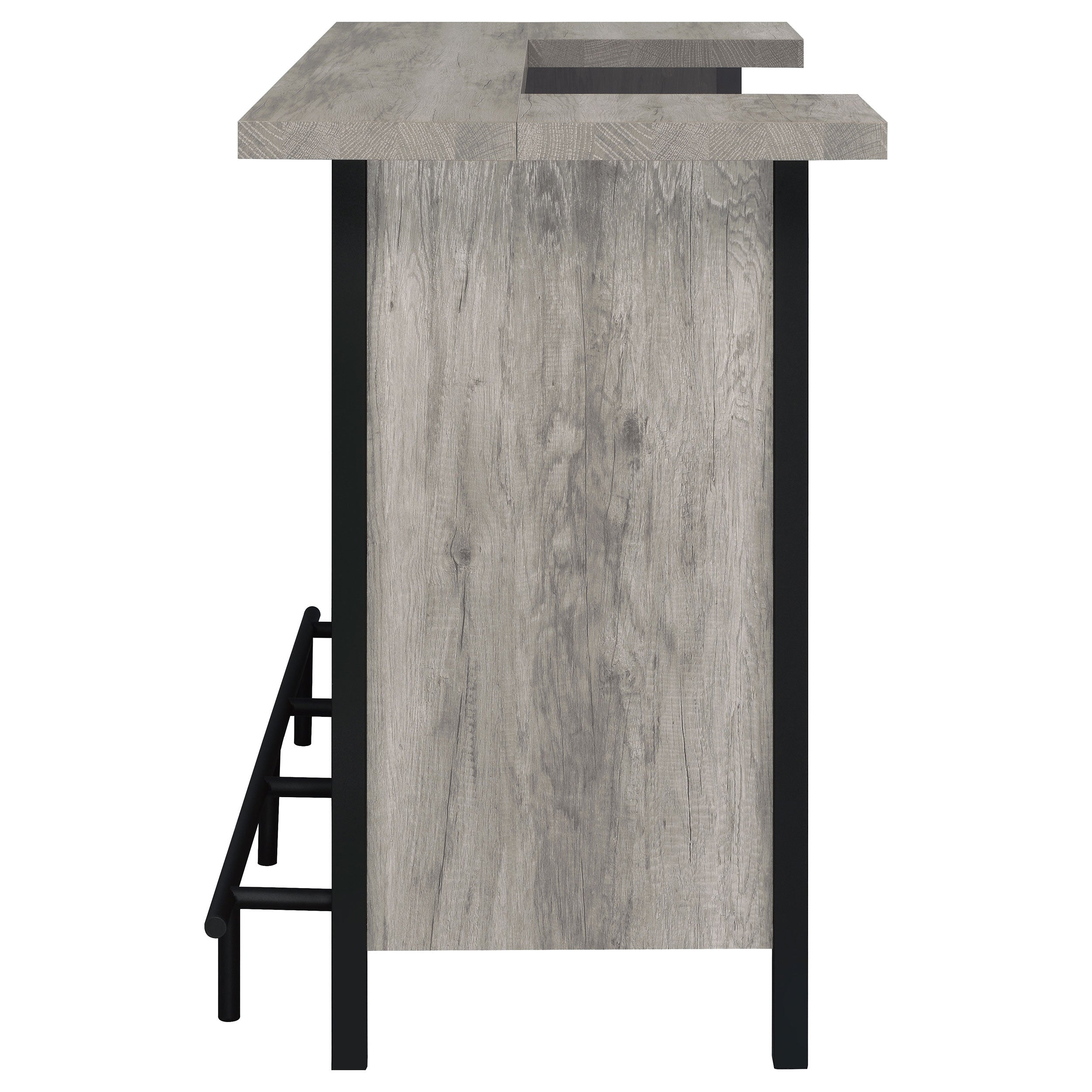 Bellemore Freestanding Home Bar Wine Cabinet Grey Driftwood — view 6