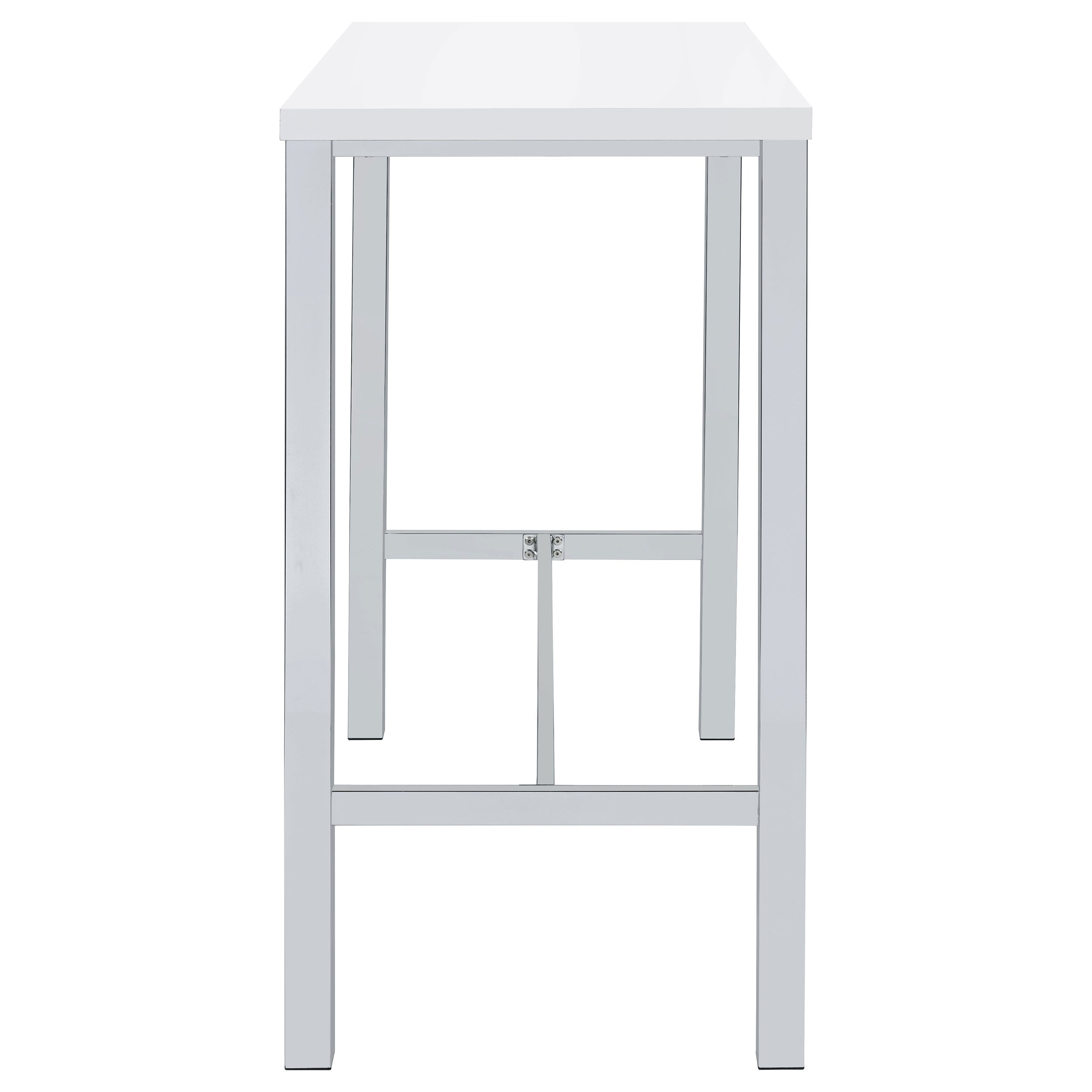 Natividad 5-piece Pub Height Bar Table Set White High Gloss — view 7