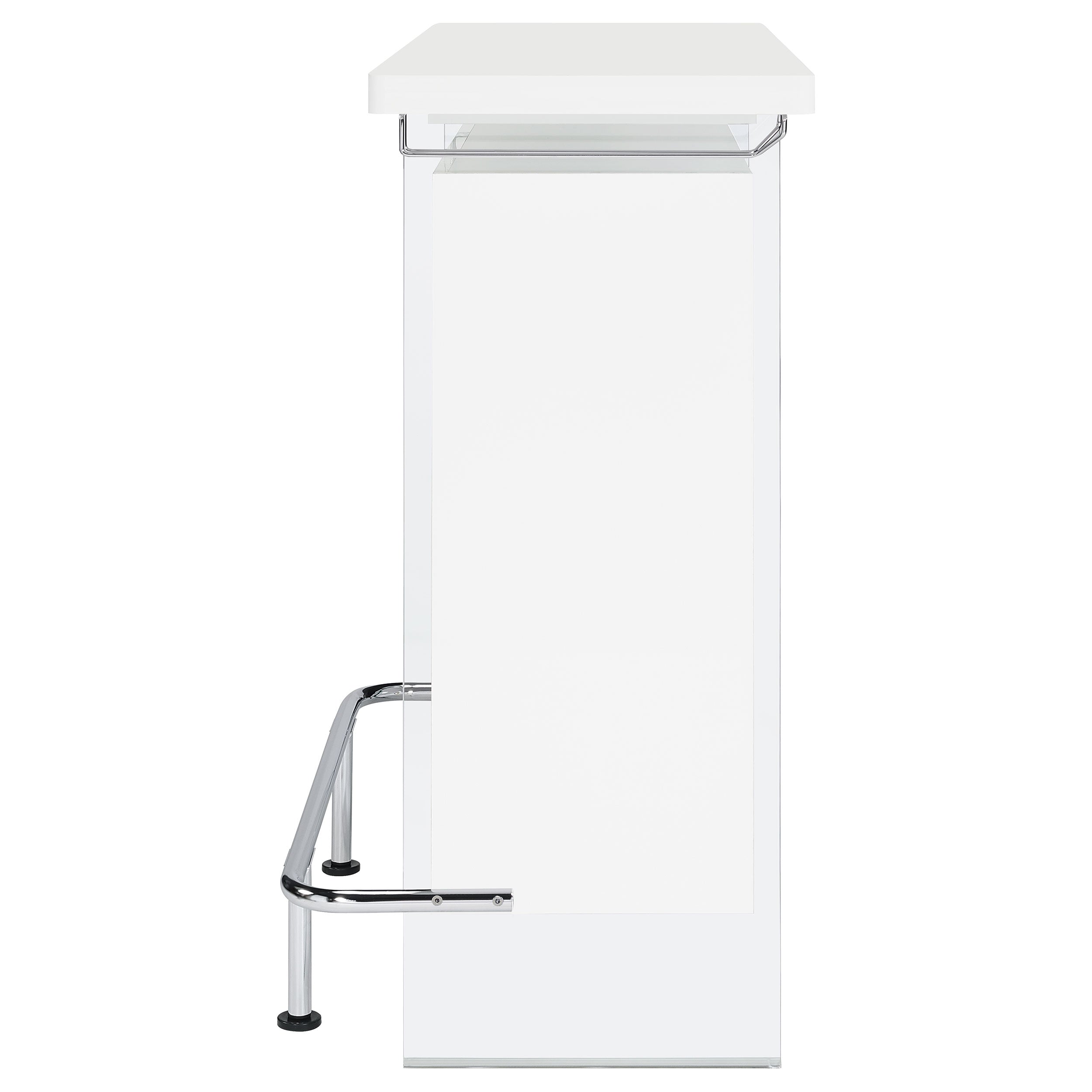 Acosta Freestanding Home Bar Wine Cabinet White High Gloss — view 6