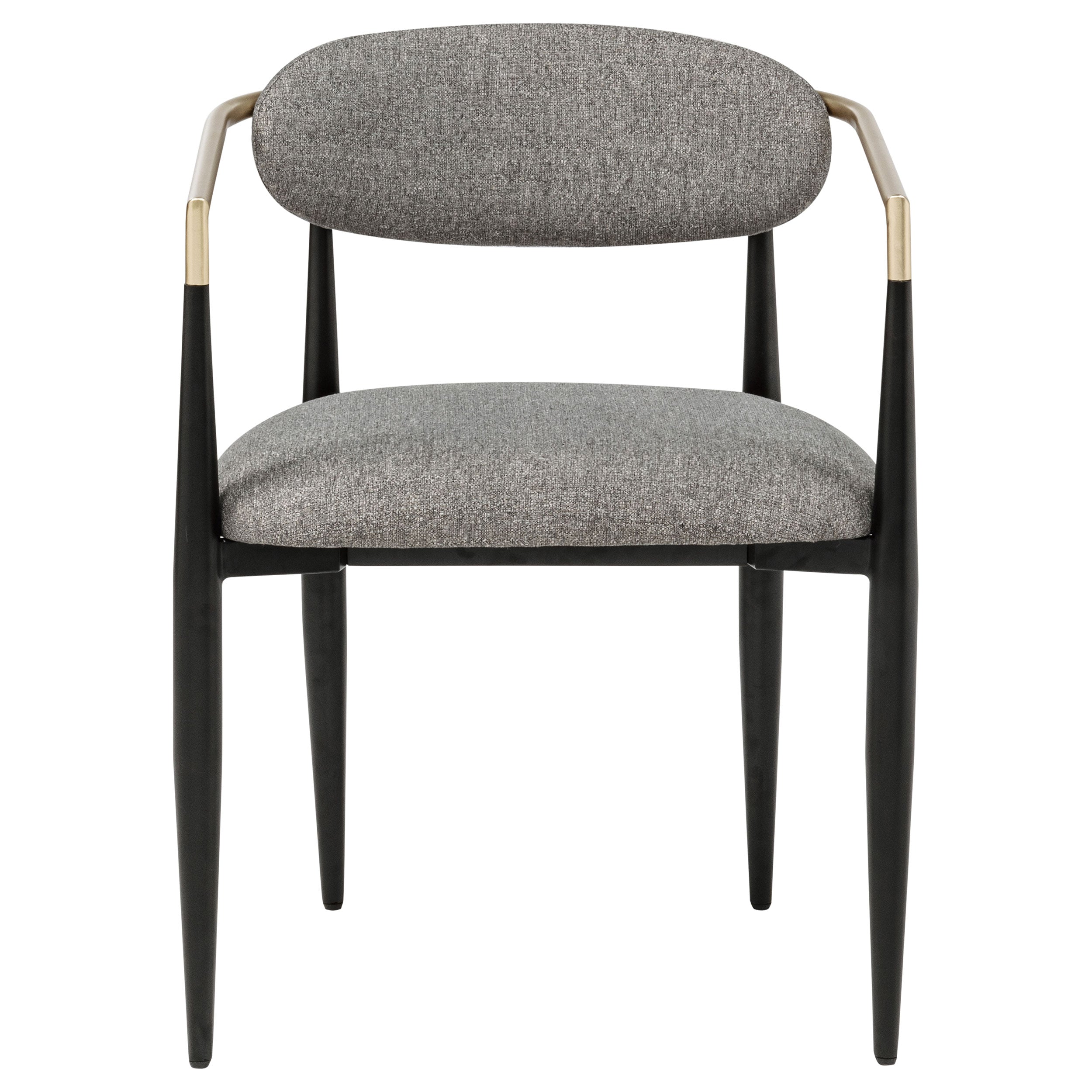 Bradbury Fabric Upholstered Dining Arm Chair Grey (Set of 2) — view 4