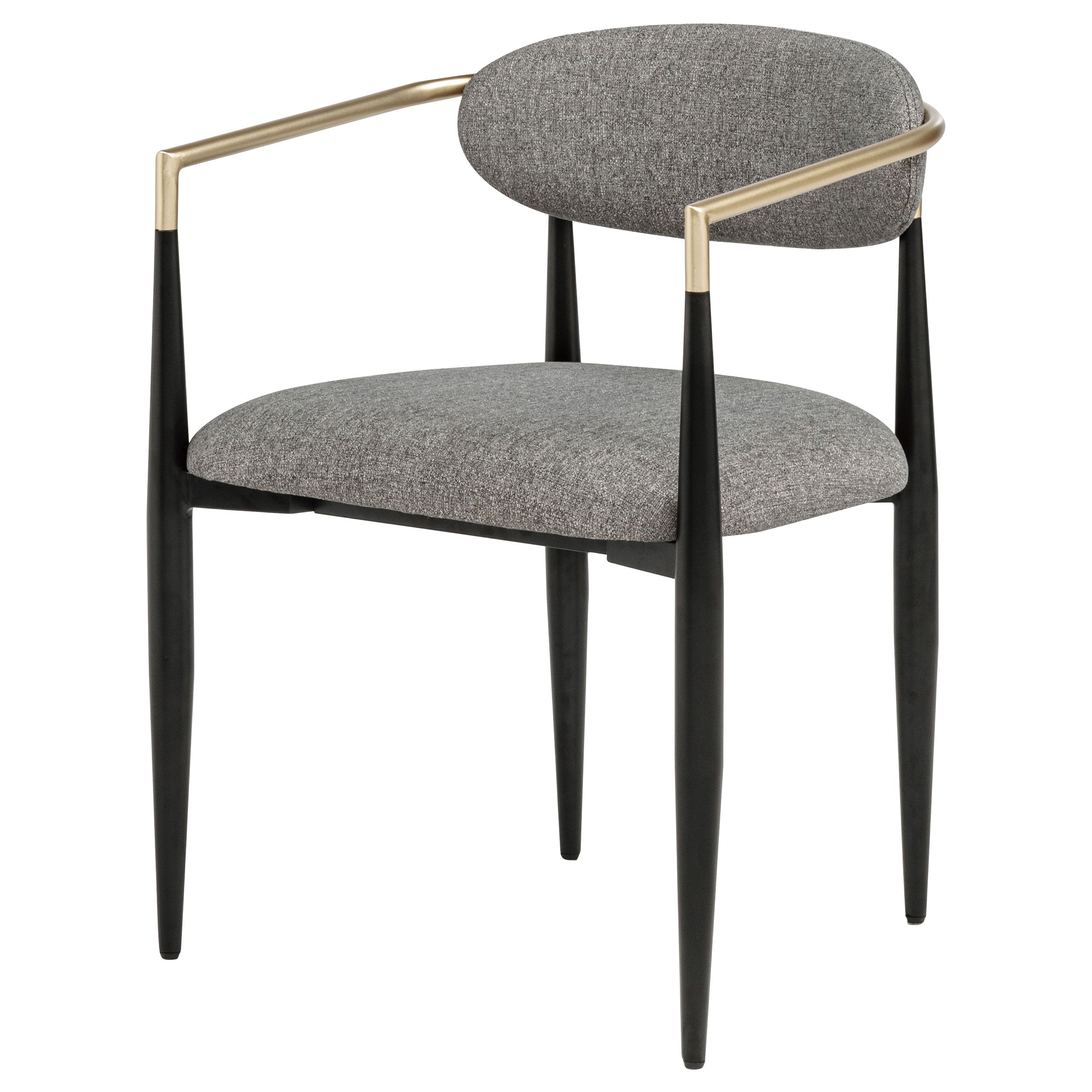 Bradbury Fabric Upholstered Dining Arm Chair Grey (Set of 2) — view 5