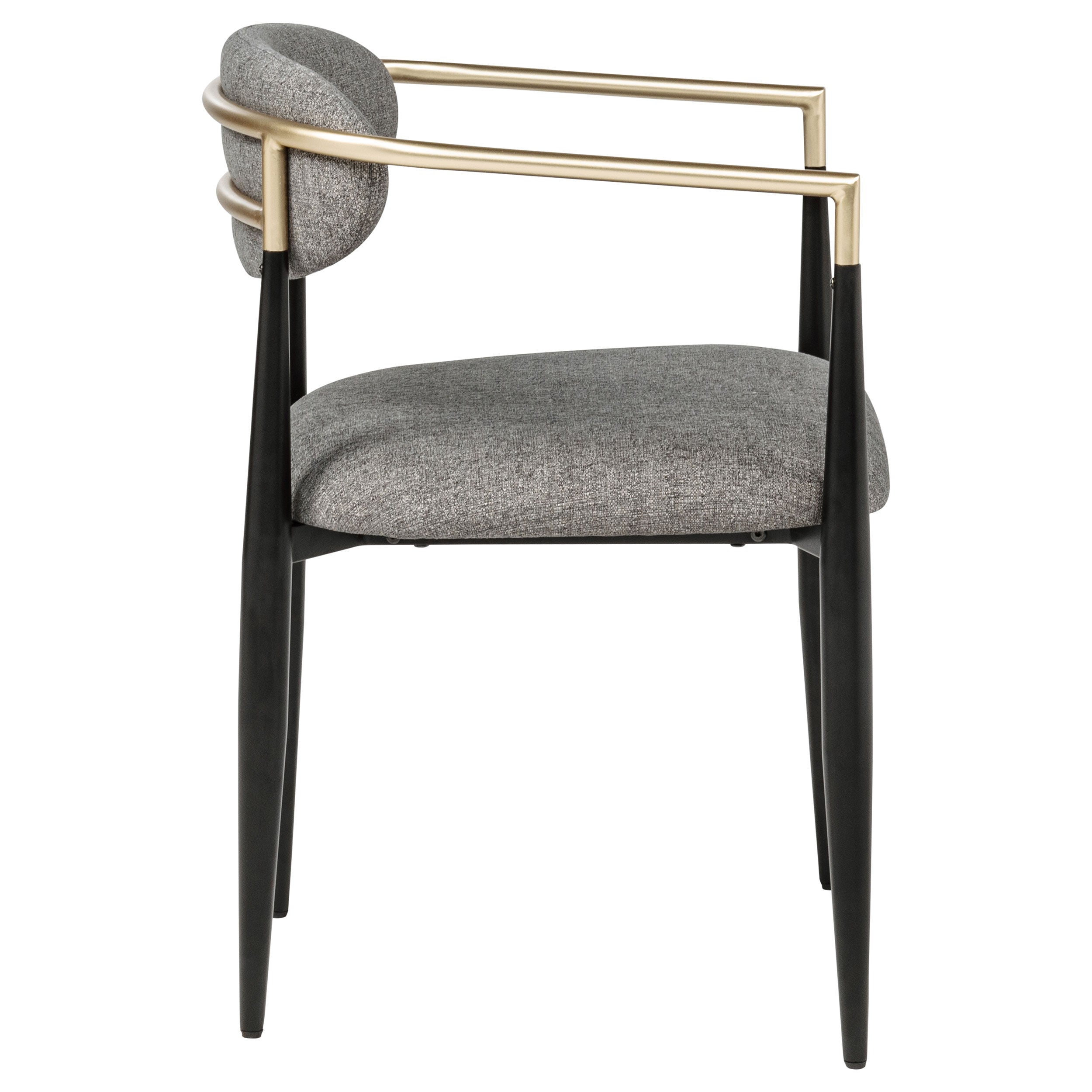 Bradbury Fabric Upholstered Dining Arm Chair Grey (Set of 2) — view 9