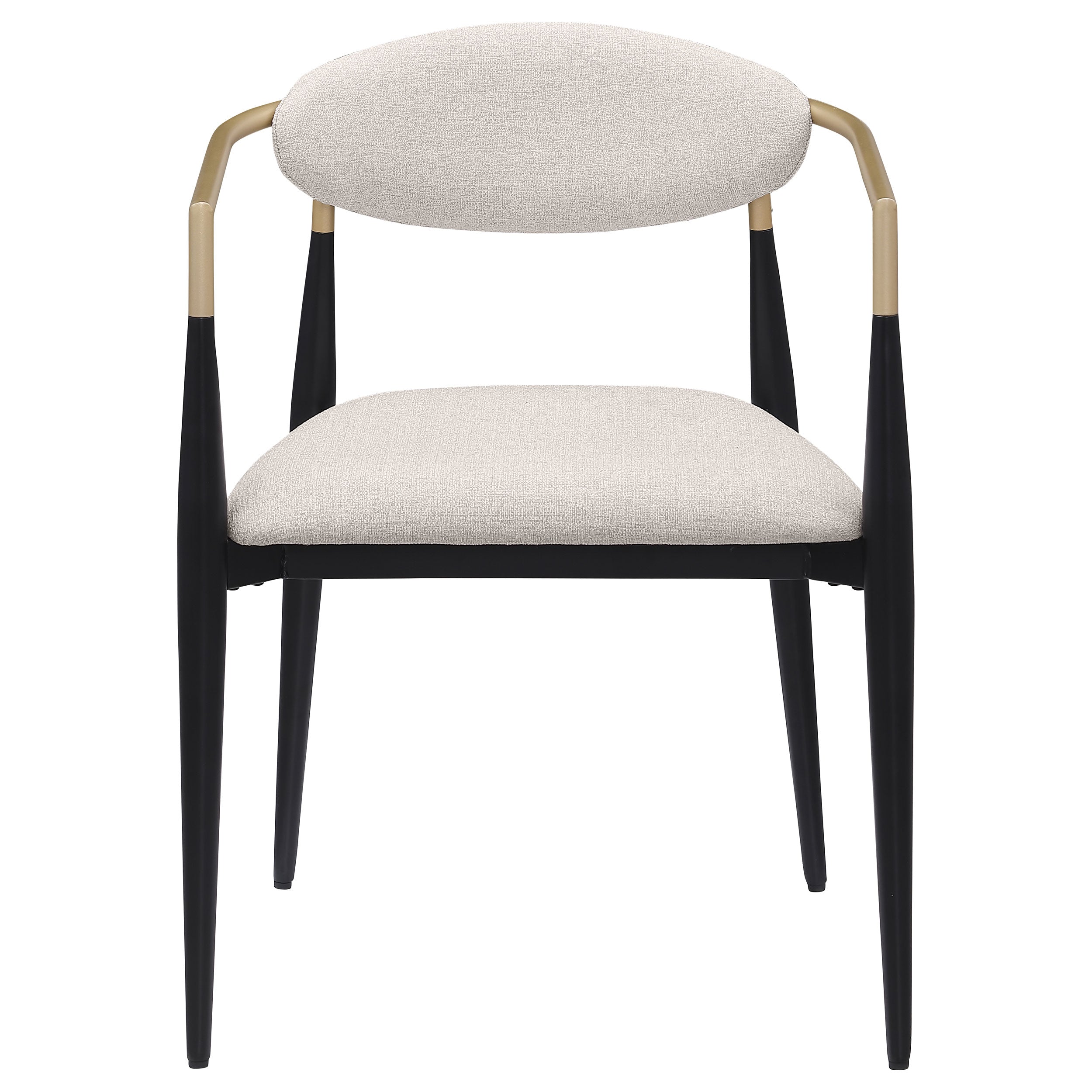 Bradbury Fabric Upholstered Dining Arm Chair Beige (Set of 2) — view 4