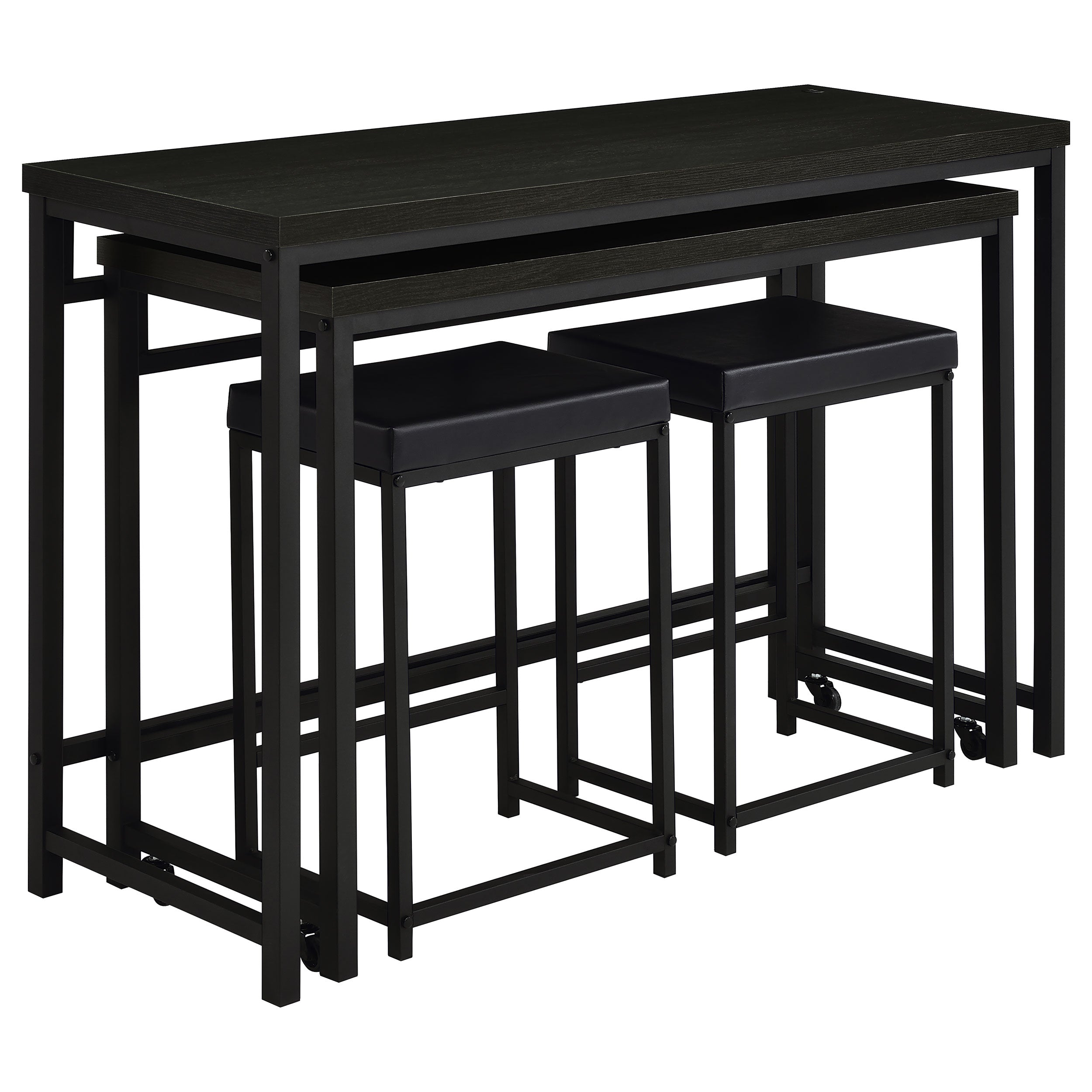 Hawes 4-piece Multipurpose Counter Height Table Set Black — view 5