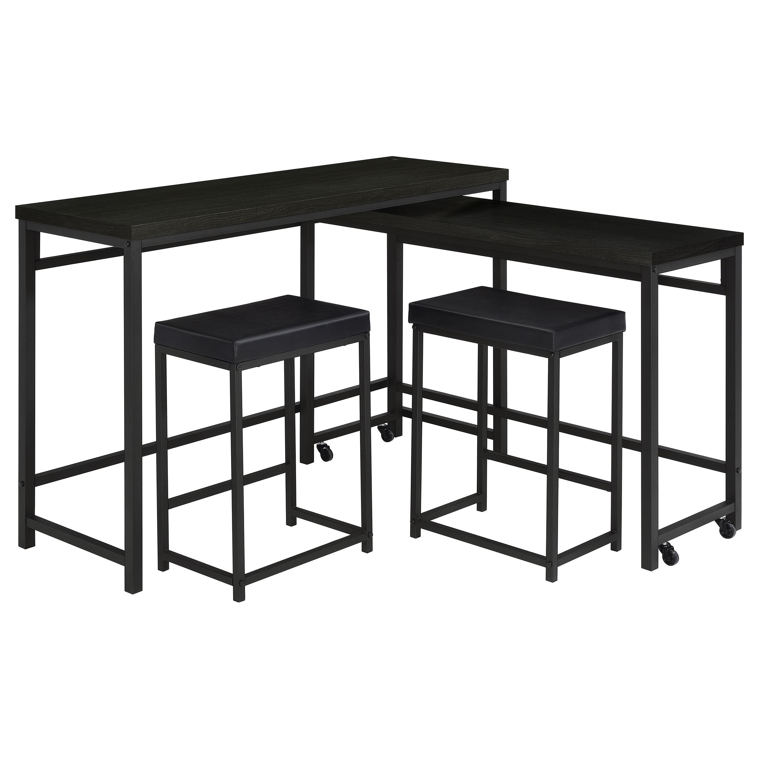 Hawes 4-piece Multipurpose Counter Height Table Set Black — view 1