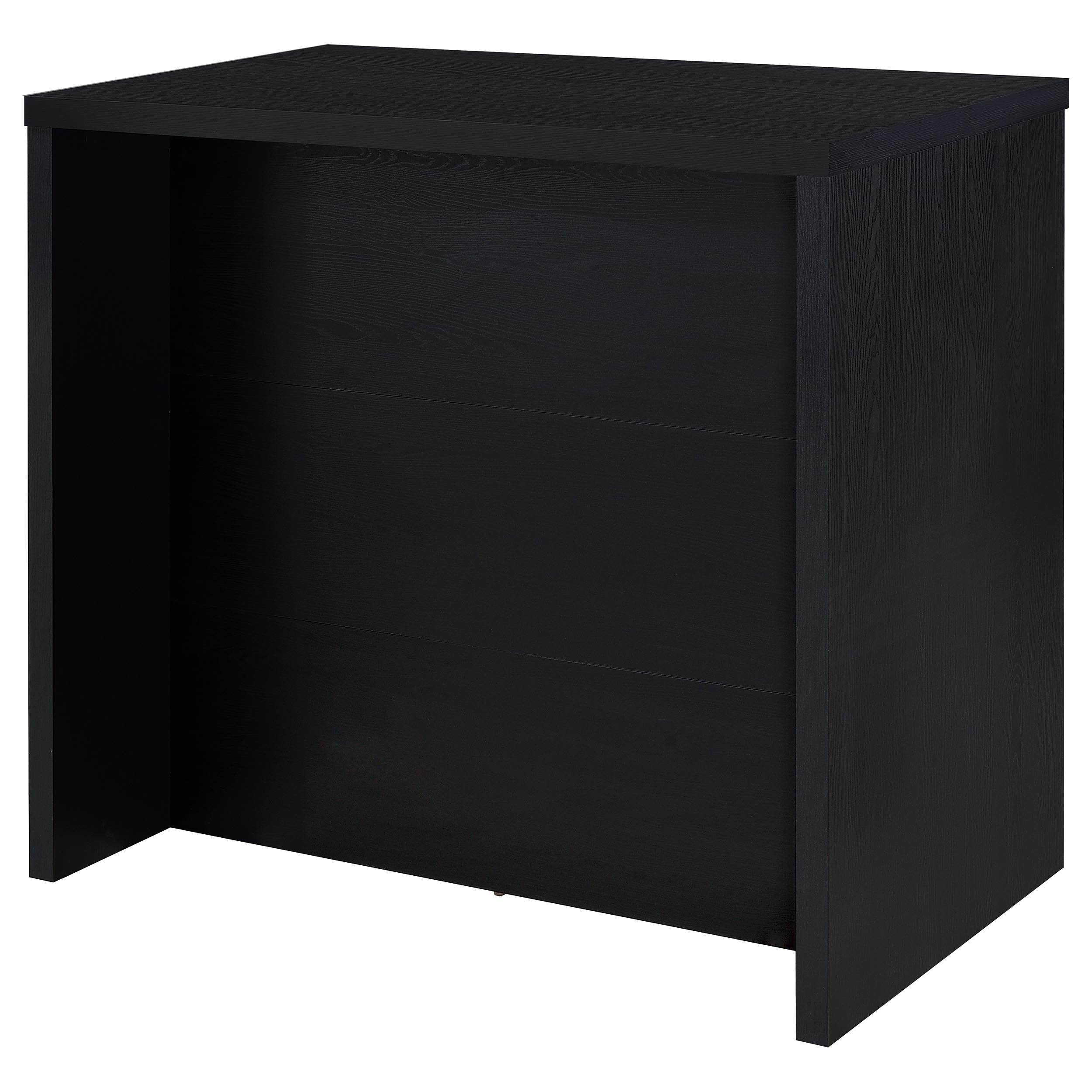 Topanga Engineered Wood Freestanding Home Bar Black — view 6