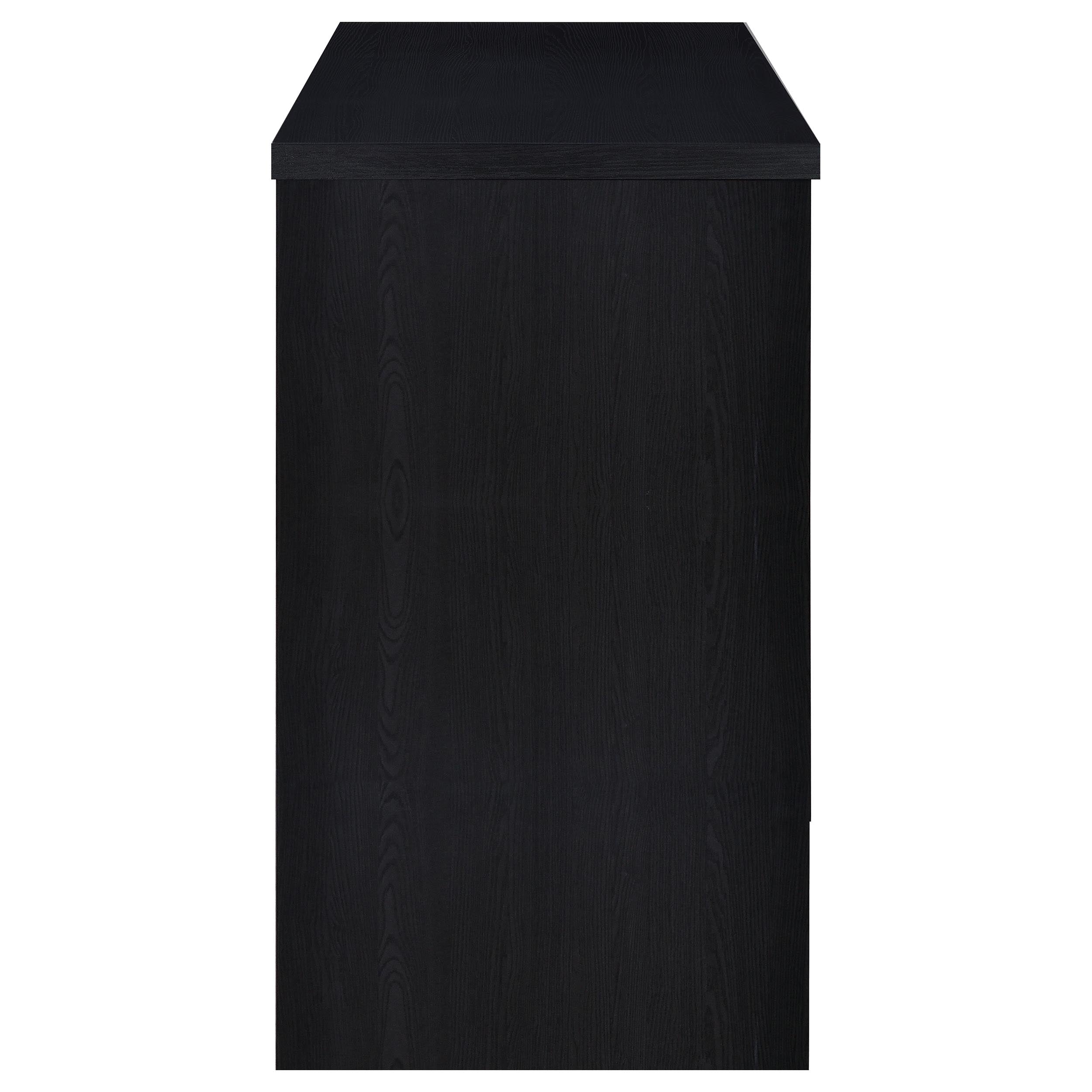 Topanga Engineered Wood Freestanding Home Bar Black — view 7