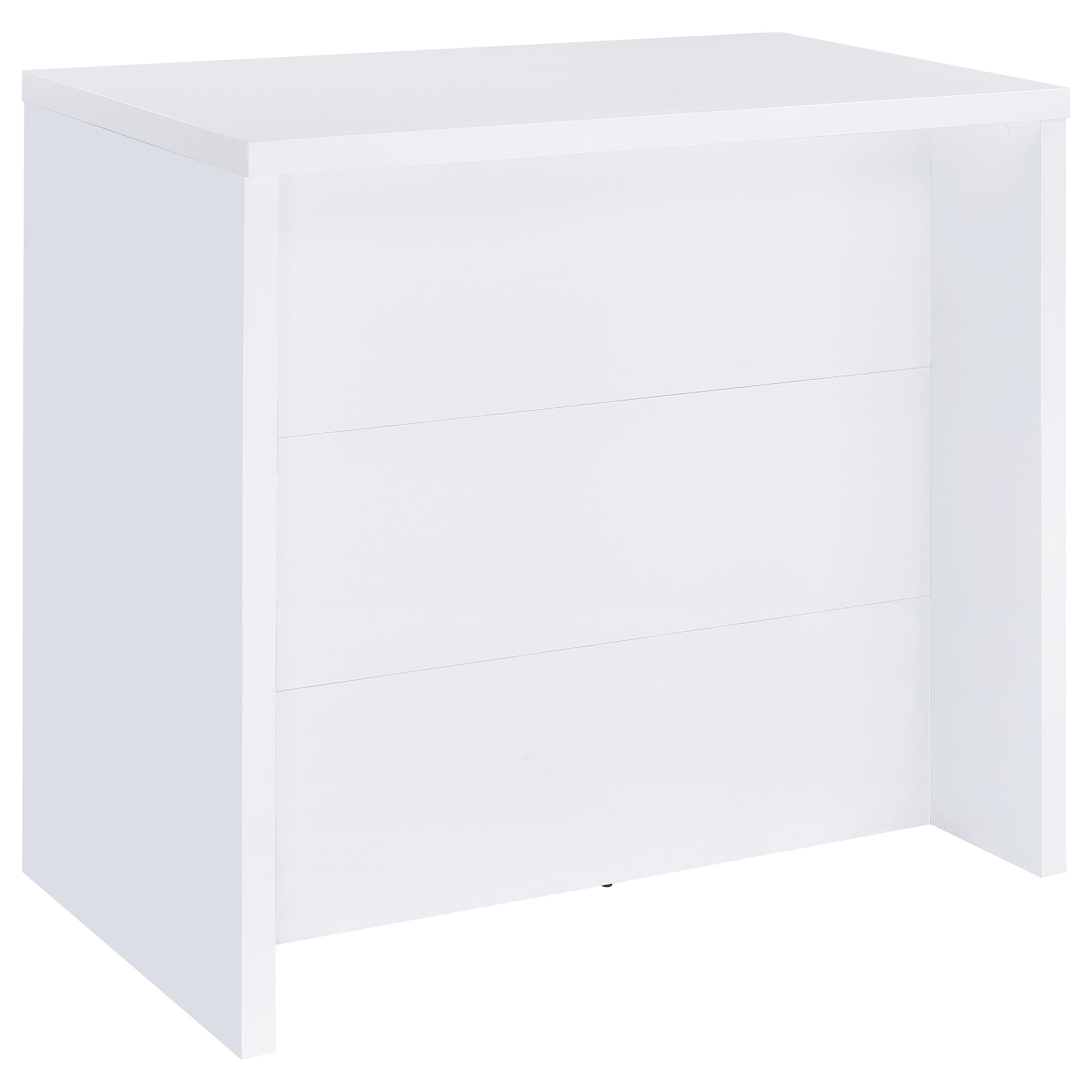 Topanga Engineered Wood Freestanding Home Bar White — view 4