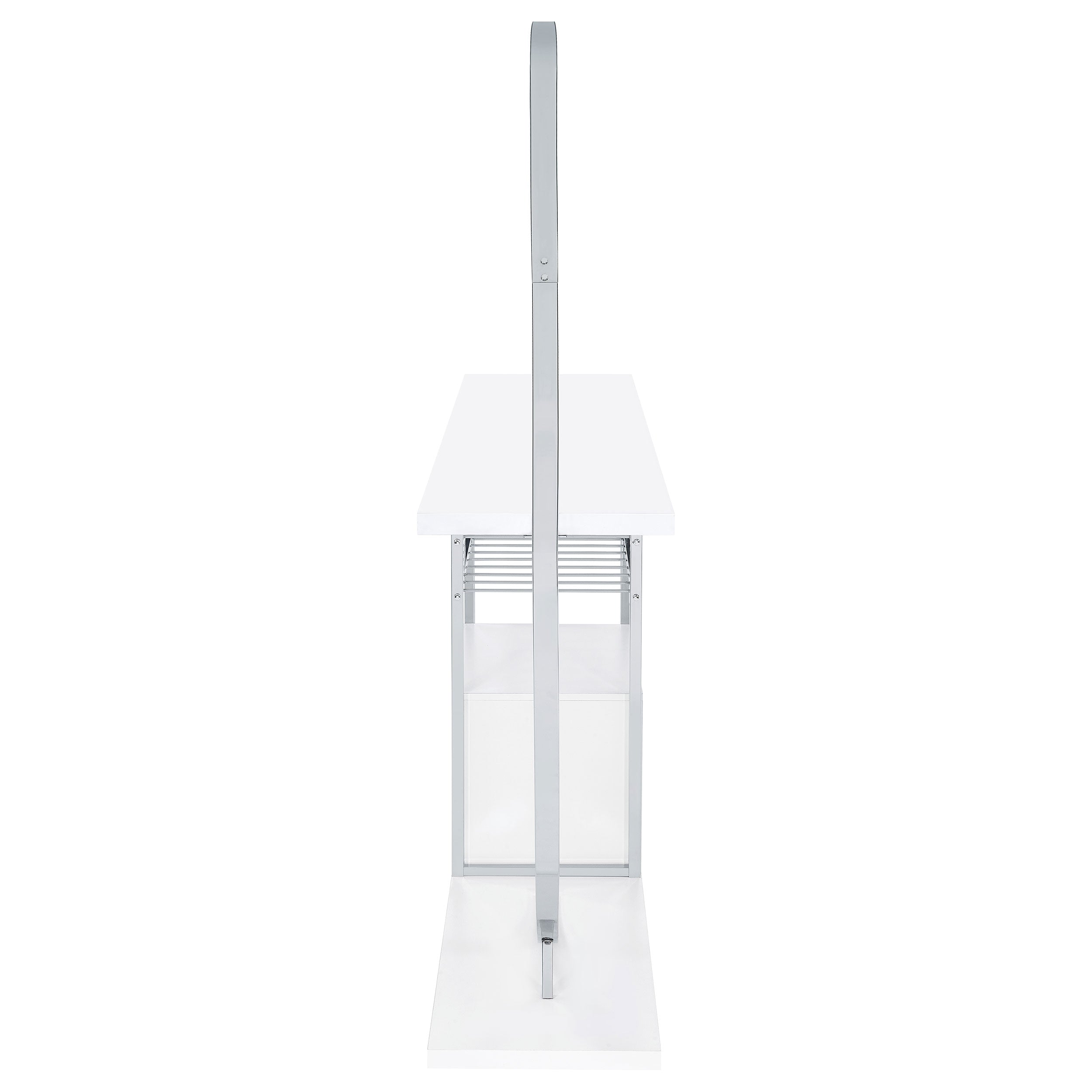 Risley 2-door Circular LED Wine Cabinet White High Gloss — view 14
