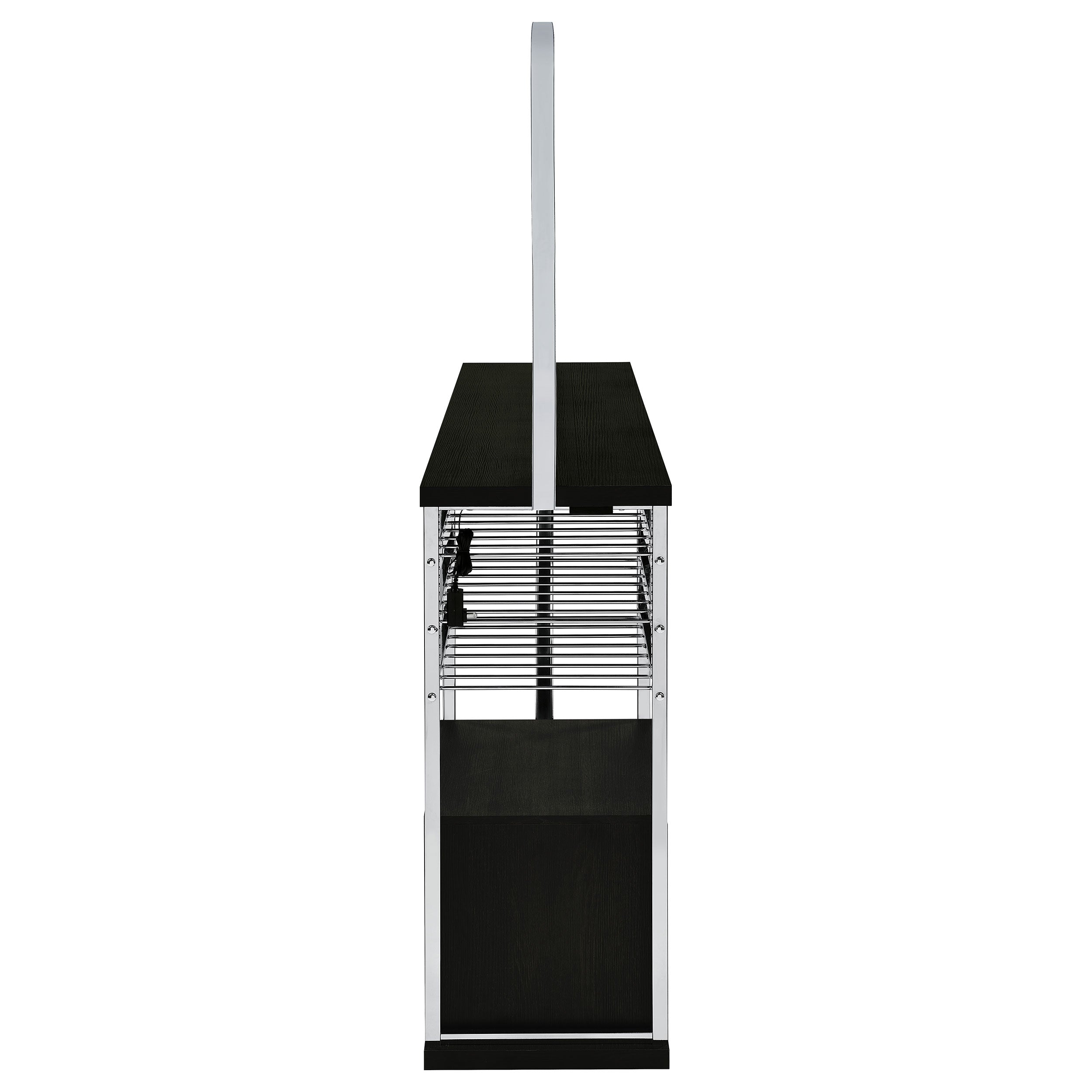 Risley 2-door Circular LED Wine Cabinet Dark Charcoal — view 16