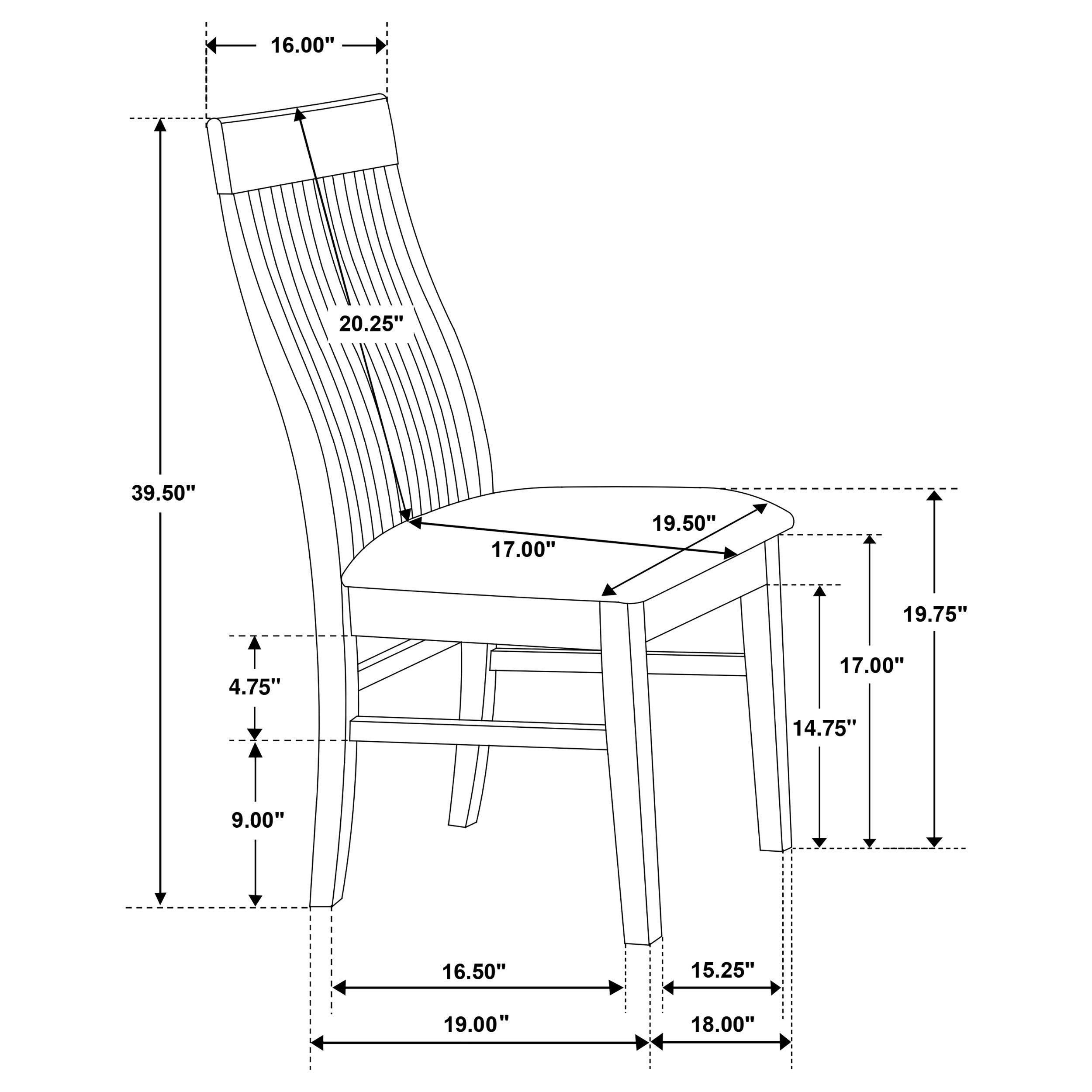 Briarwood Wood Dining Side Chair Mango Oak (Set of 2) — view 13