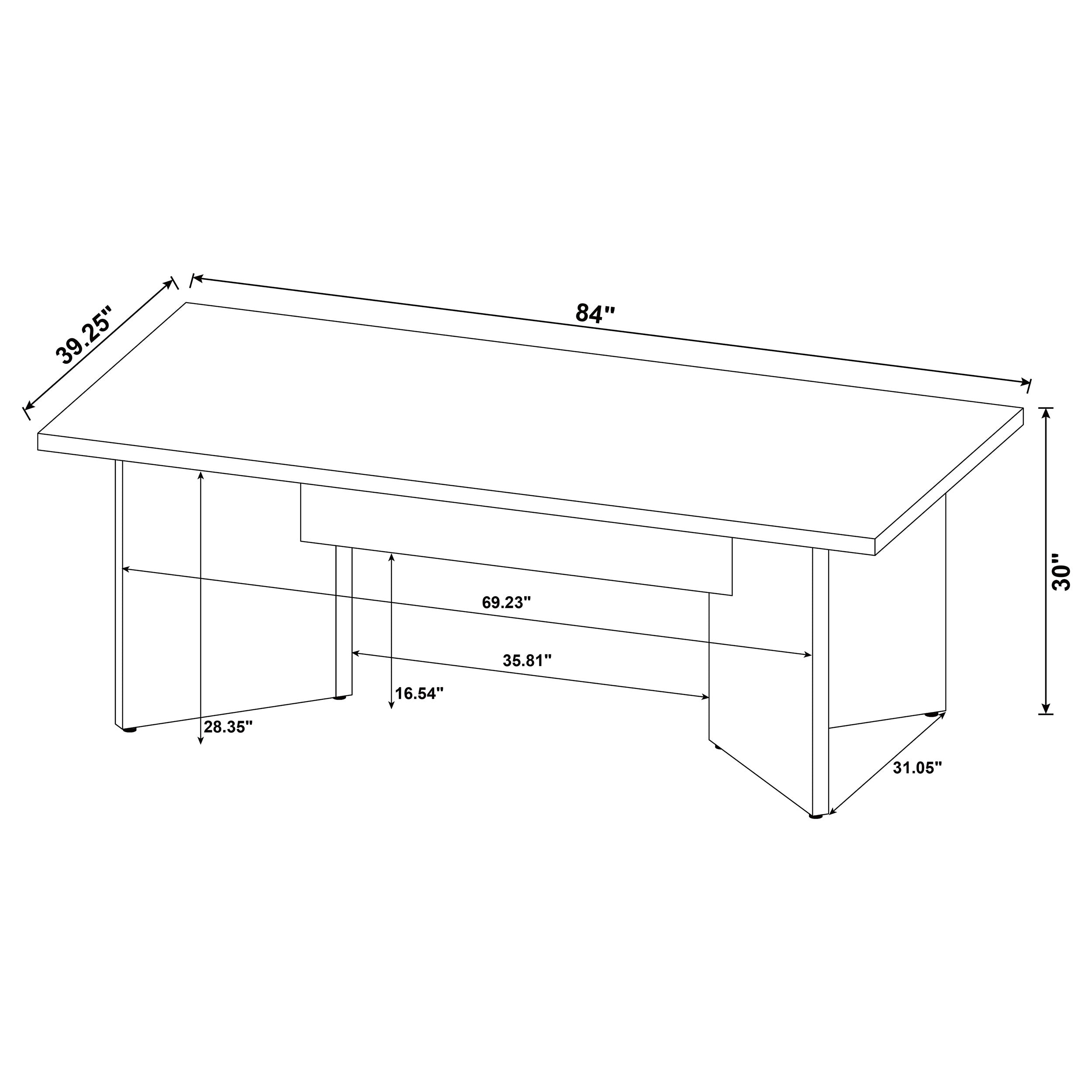 Jamestown 84-inch Composite Wood Dining Table Mango — view 7