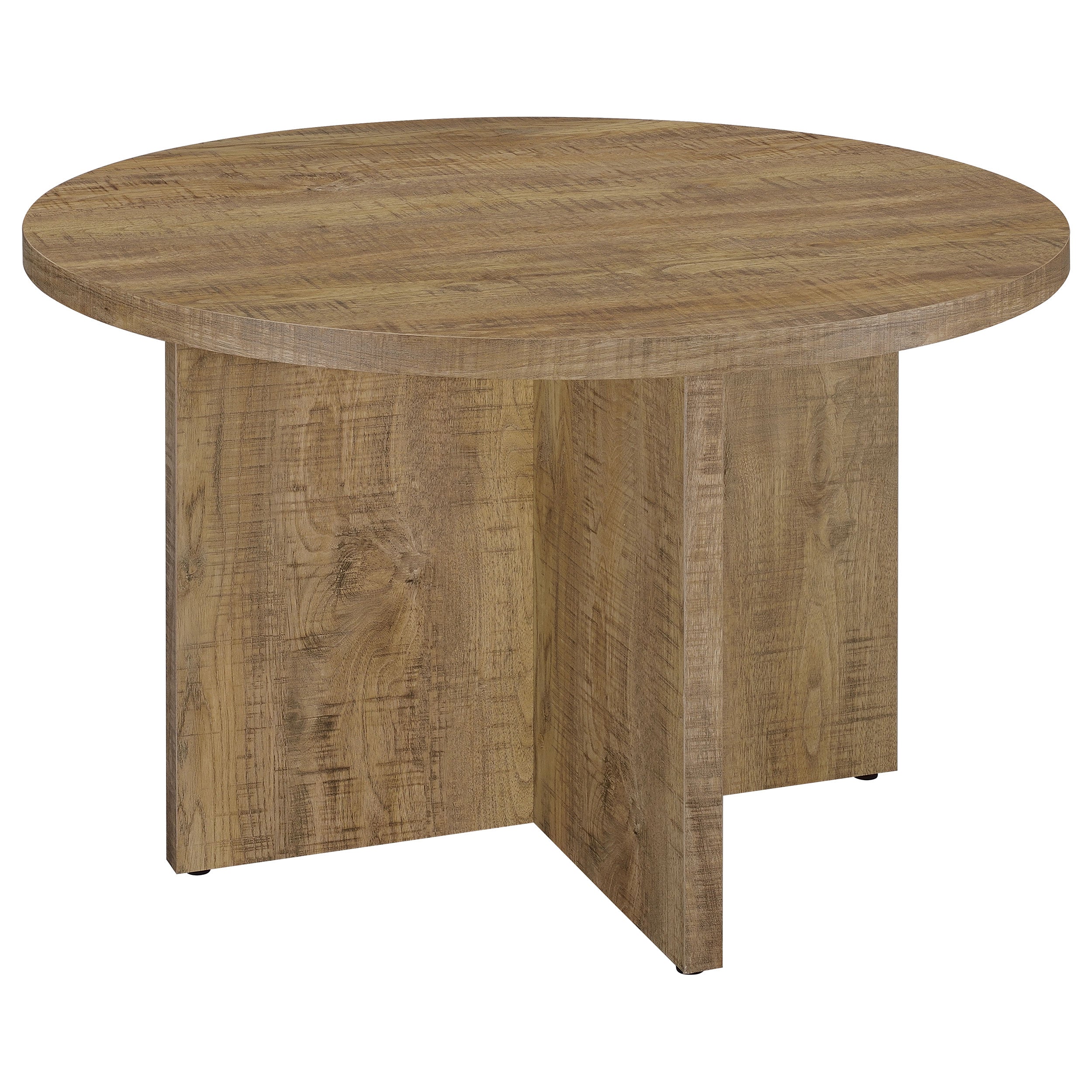 Jamestown Round 47-inch Composite Wood Dining Table Mango — view 1