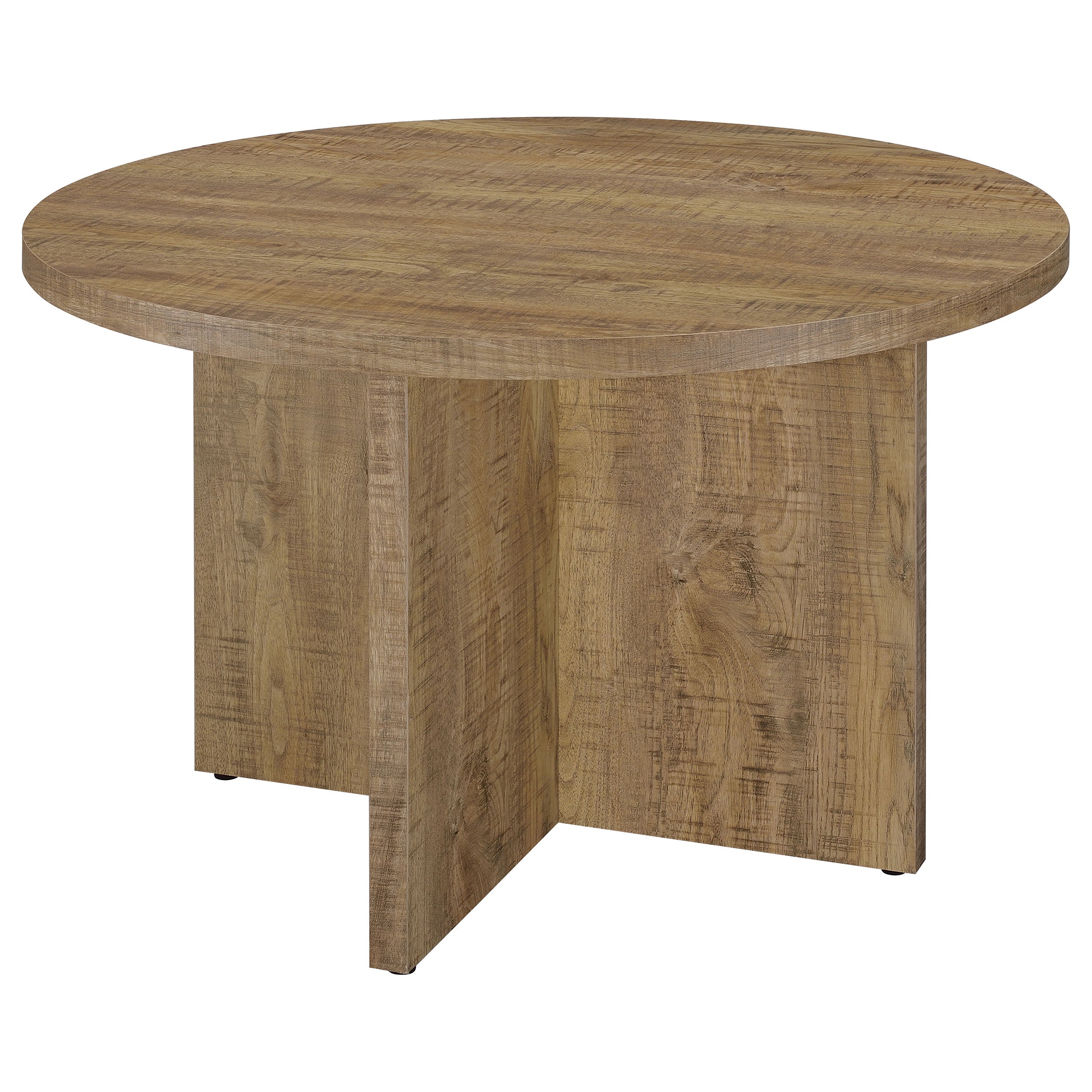 Jamestown Round 47-inch Composite Wood Dining Table Mango — view 4