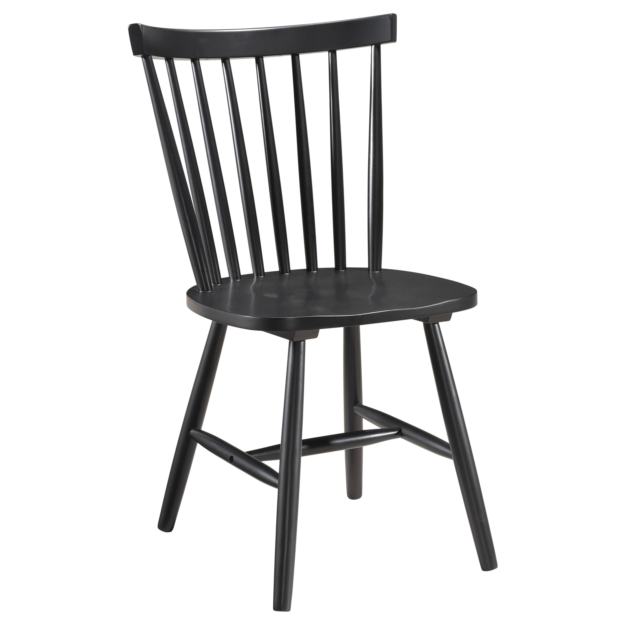 Hollyoak Windsor Wood Dining Side Chair Black (Set of 2) — view 3