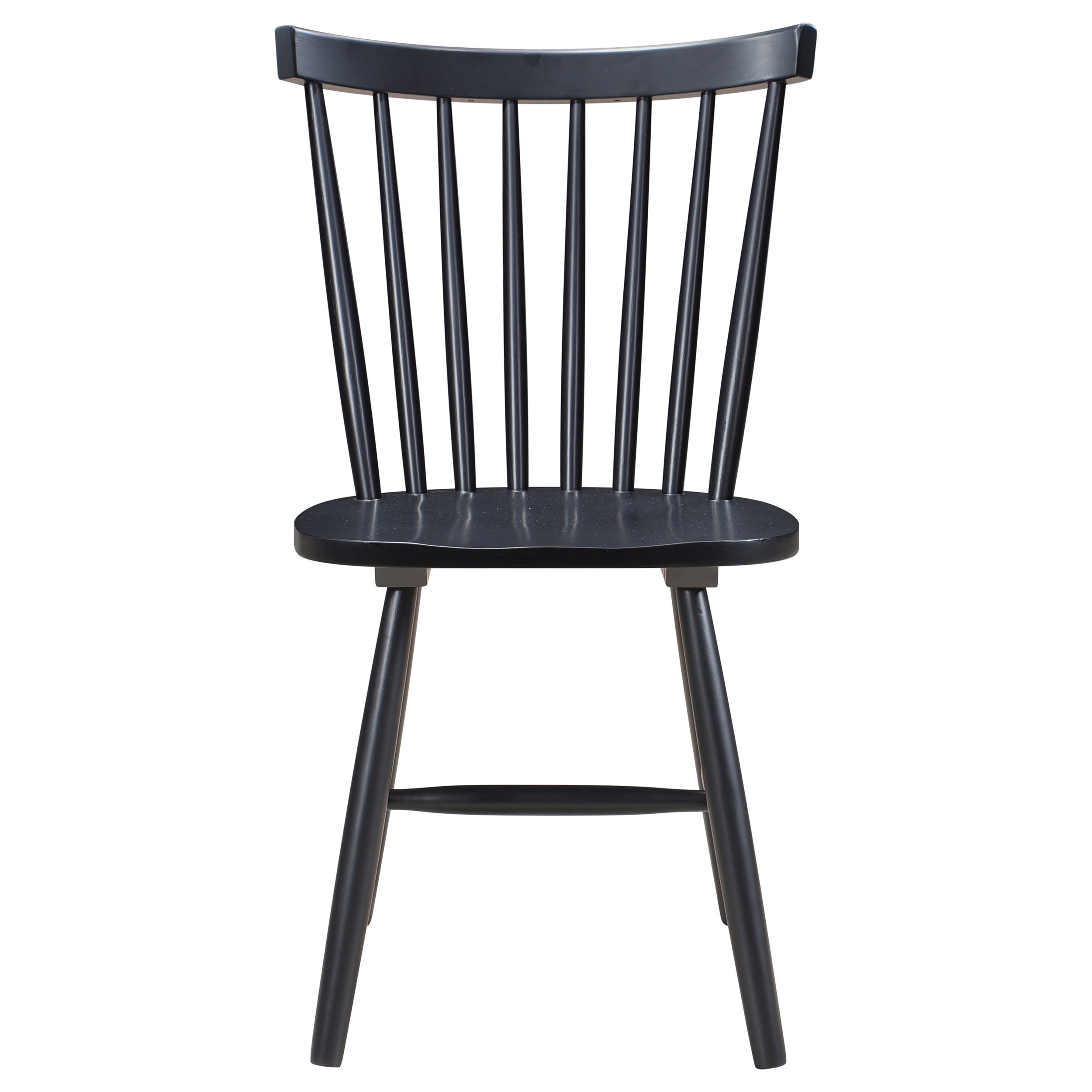 Hollyoak Windsor Wood Dining Side Chair Black (Set of 2) — view 4