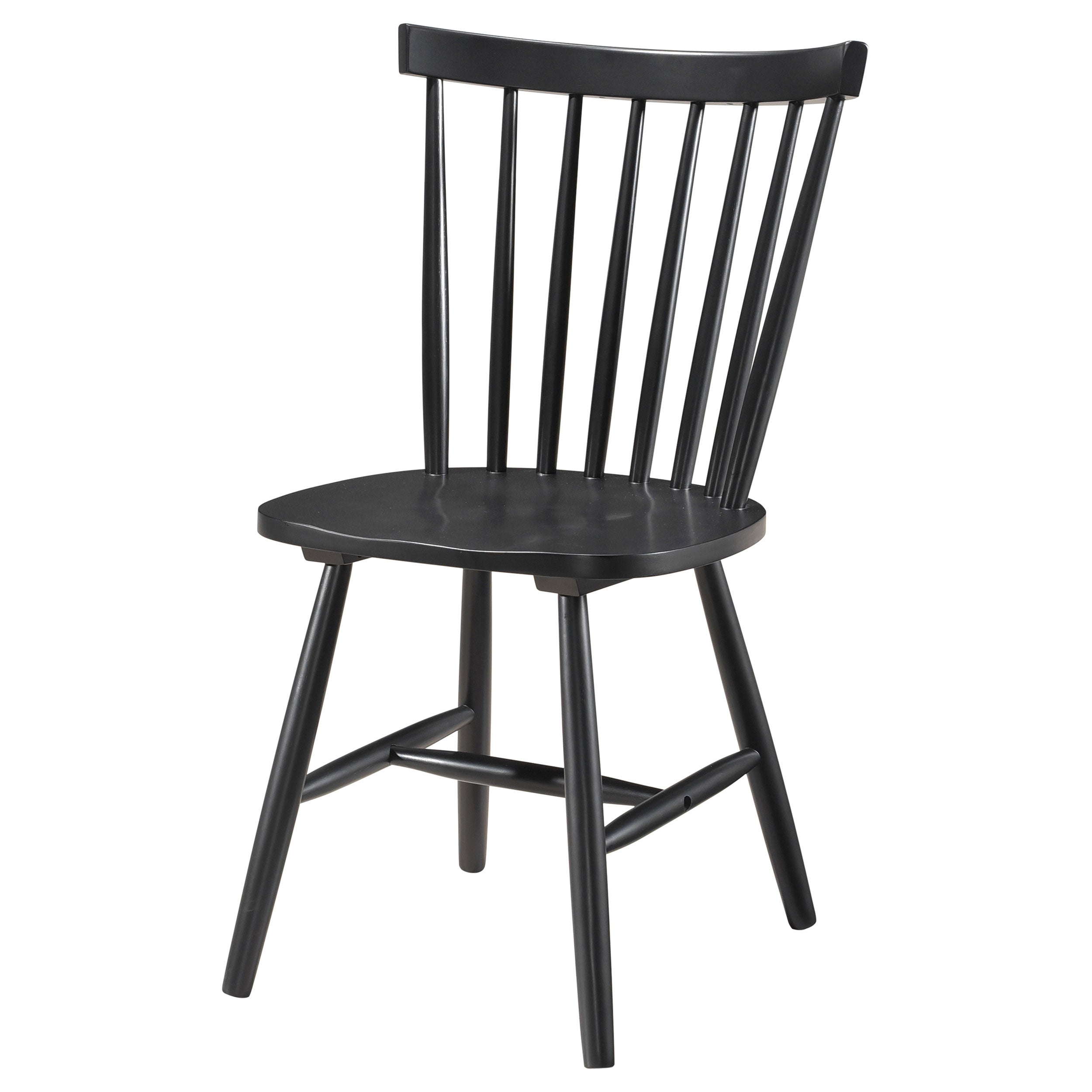 Hollyoak Windsor Wood Dining Side Chair Black (Set of 2) — view 5
