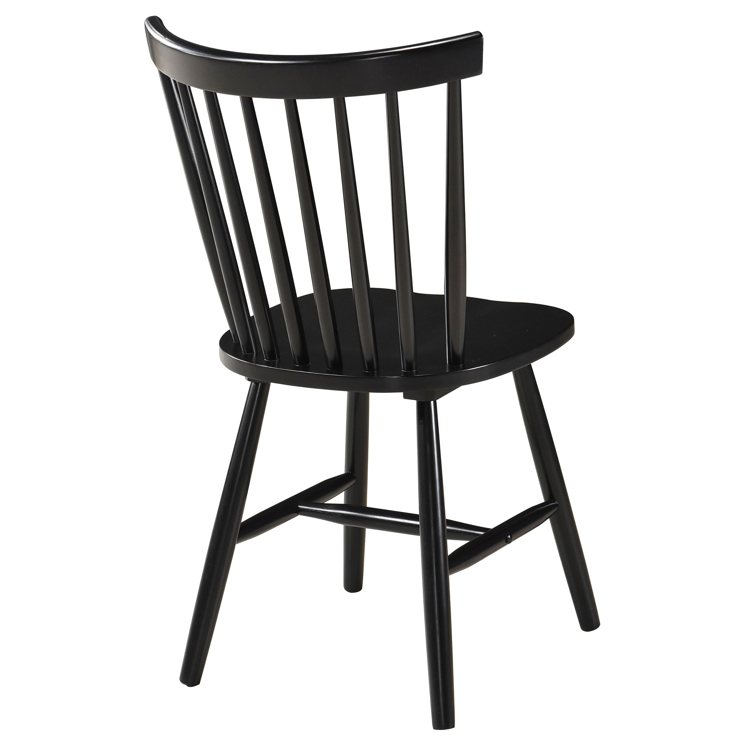 Hollyoak Windsor Wood Dining Side Chair Black (Set of 2) — view 8