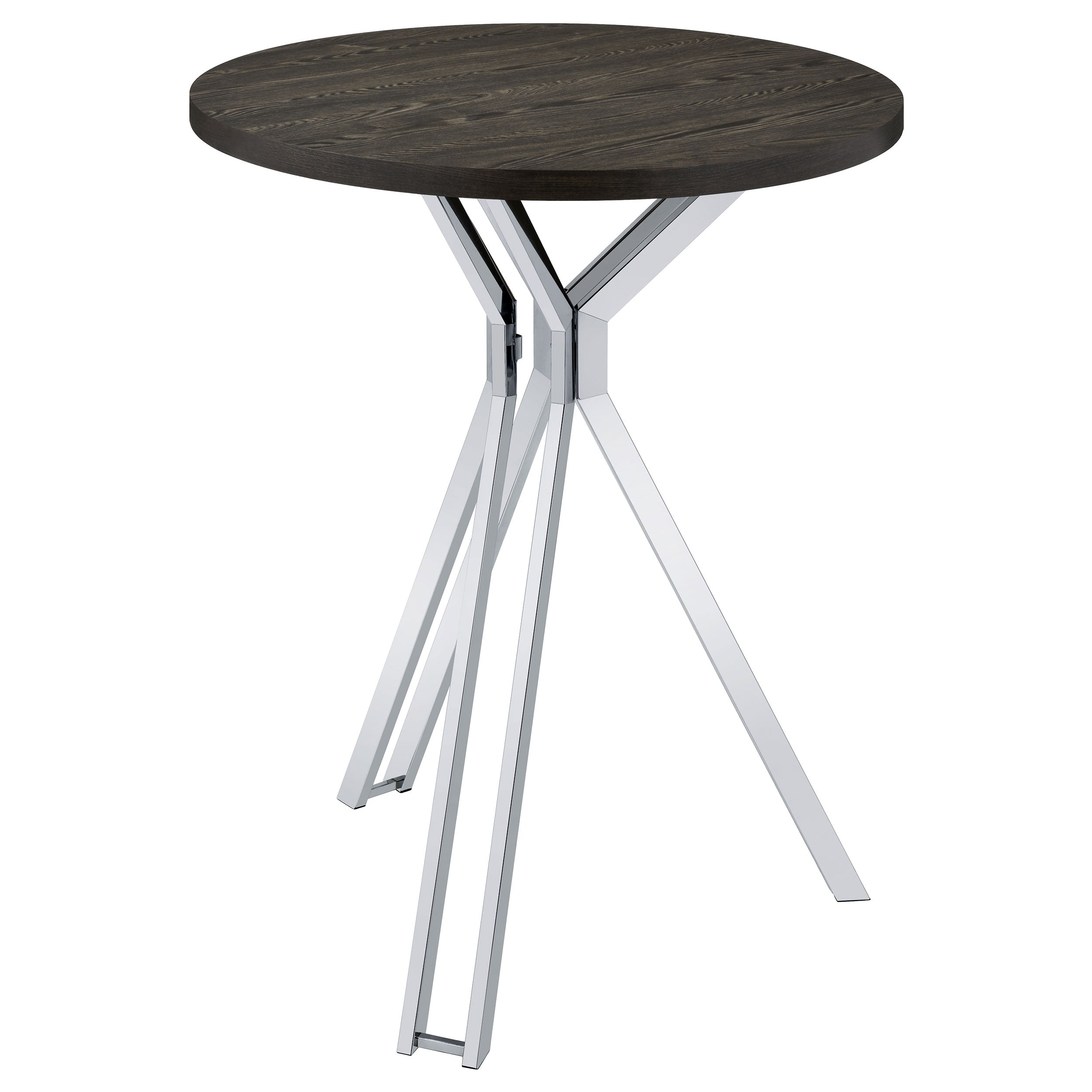 Edgerton Round 35-inch Pub Height Bistro Bar Table Dark Oak — view 1