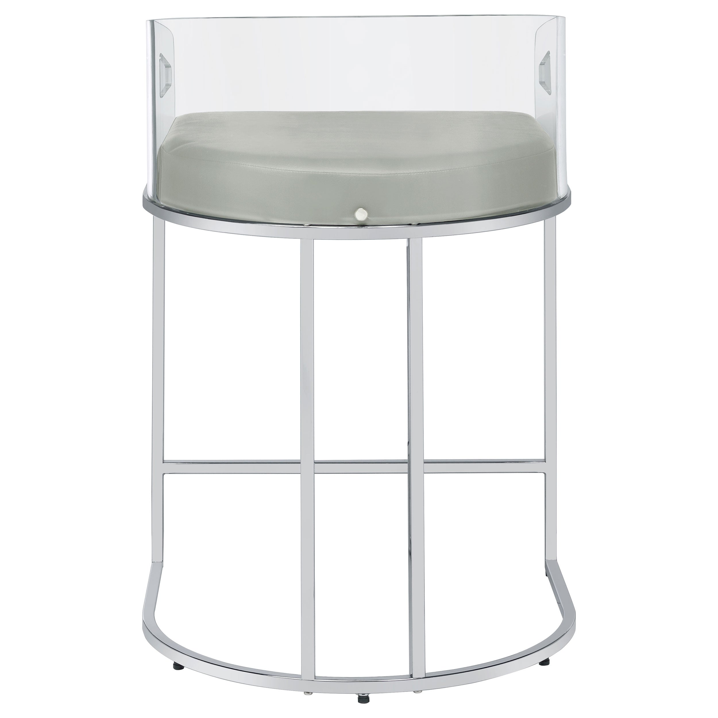 Thermosolis Clear Acrylic Counter Chair Chrome (Set of 2) — view 8