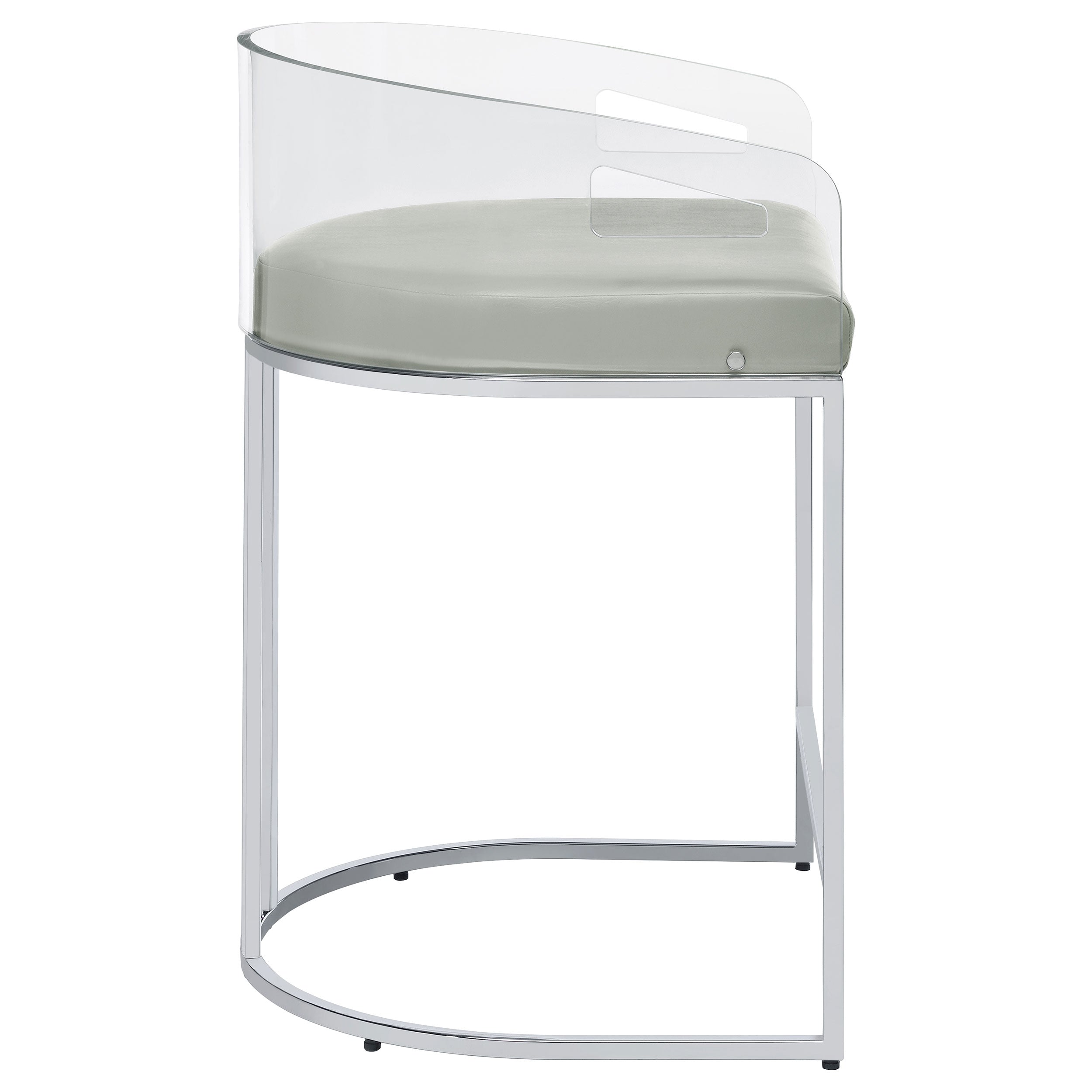Thermosolis Clear Acrylic Counter Chair Chrome (Set of 2) — view 10