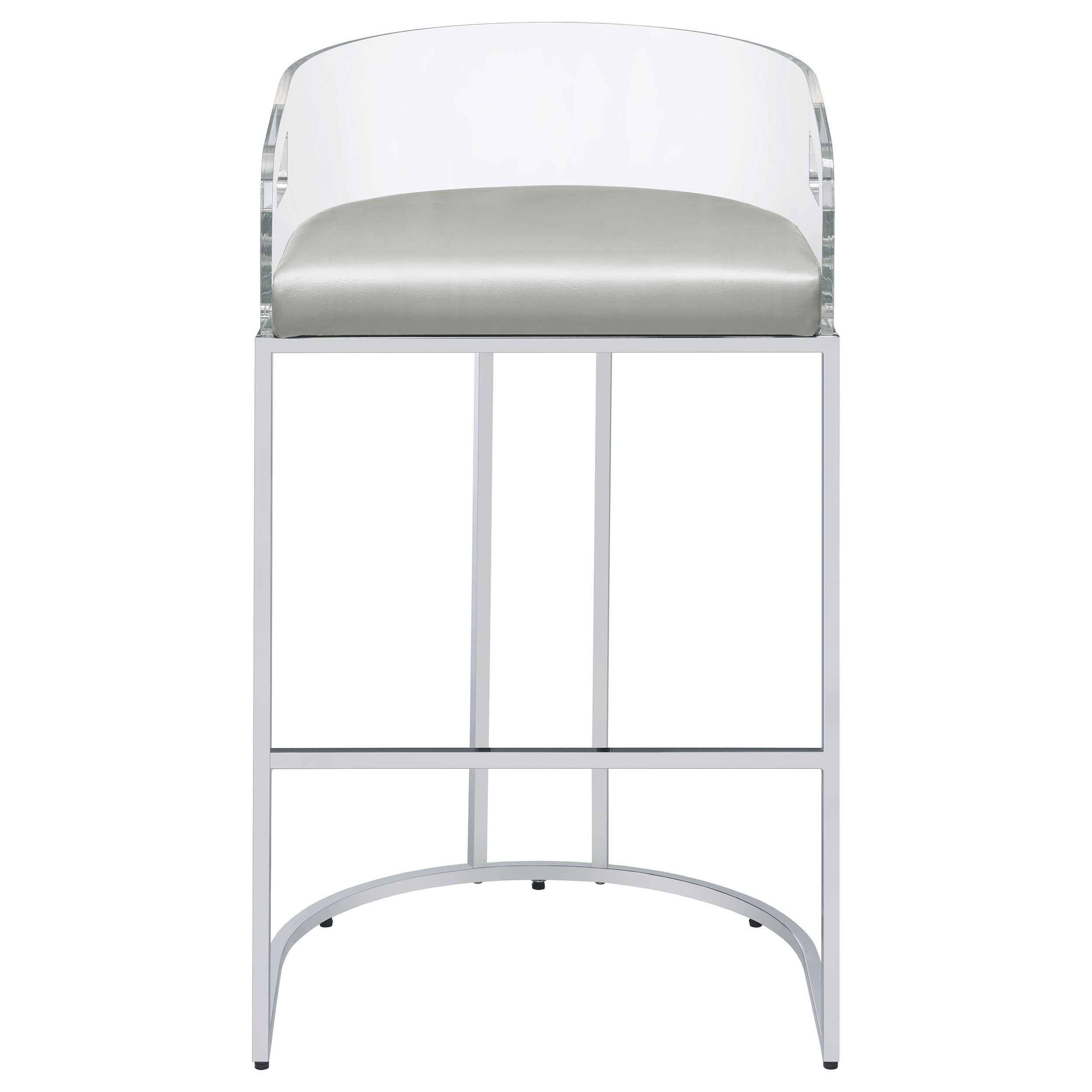 Thermosolis Clear Acrylic Bar Chair Chrome (Set of 2) — view 4